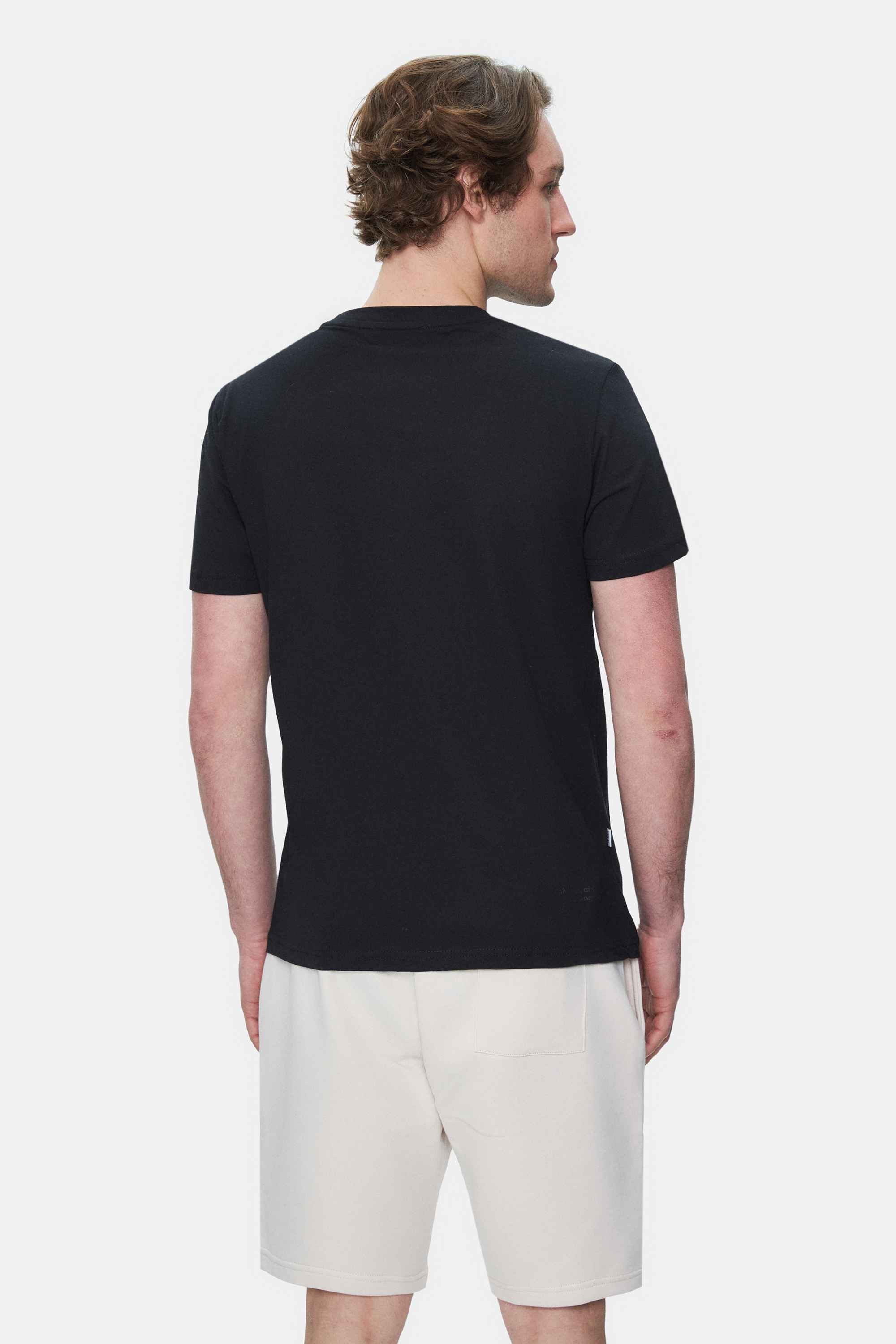 CULVER Siyah Bisiklet Yaka Baskılı Standard Fit Erkek Tshirt