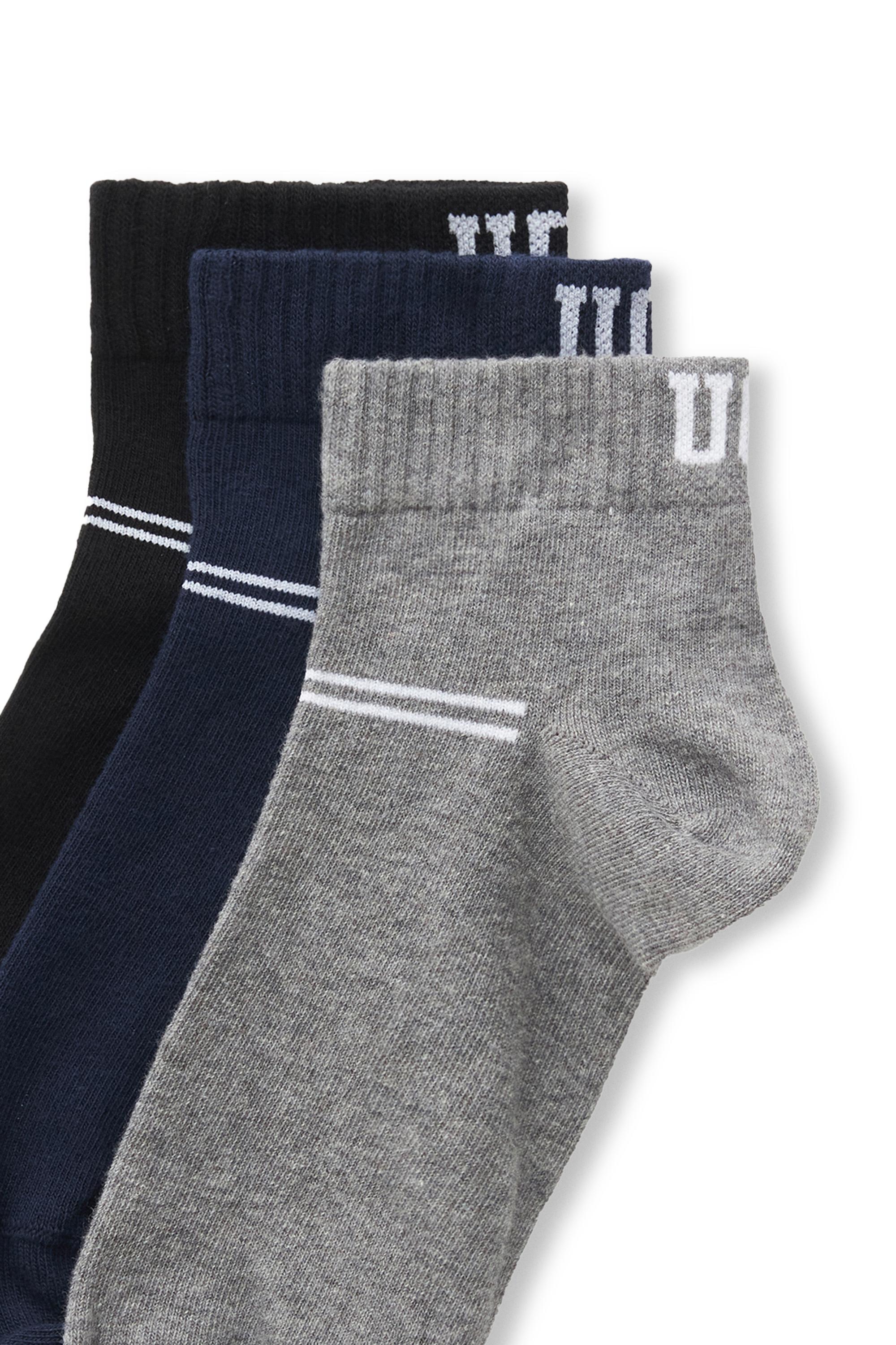 BRENNUS 3'LÜ Siyah Lacivert Gri Uzun jakarlı Standard Fit Unisex Çorap