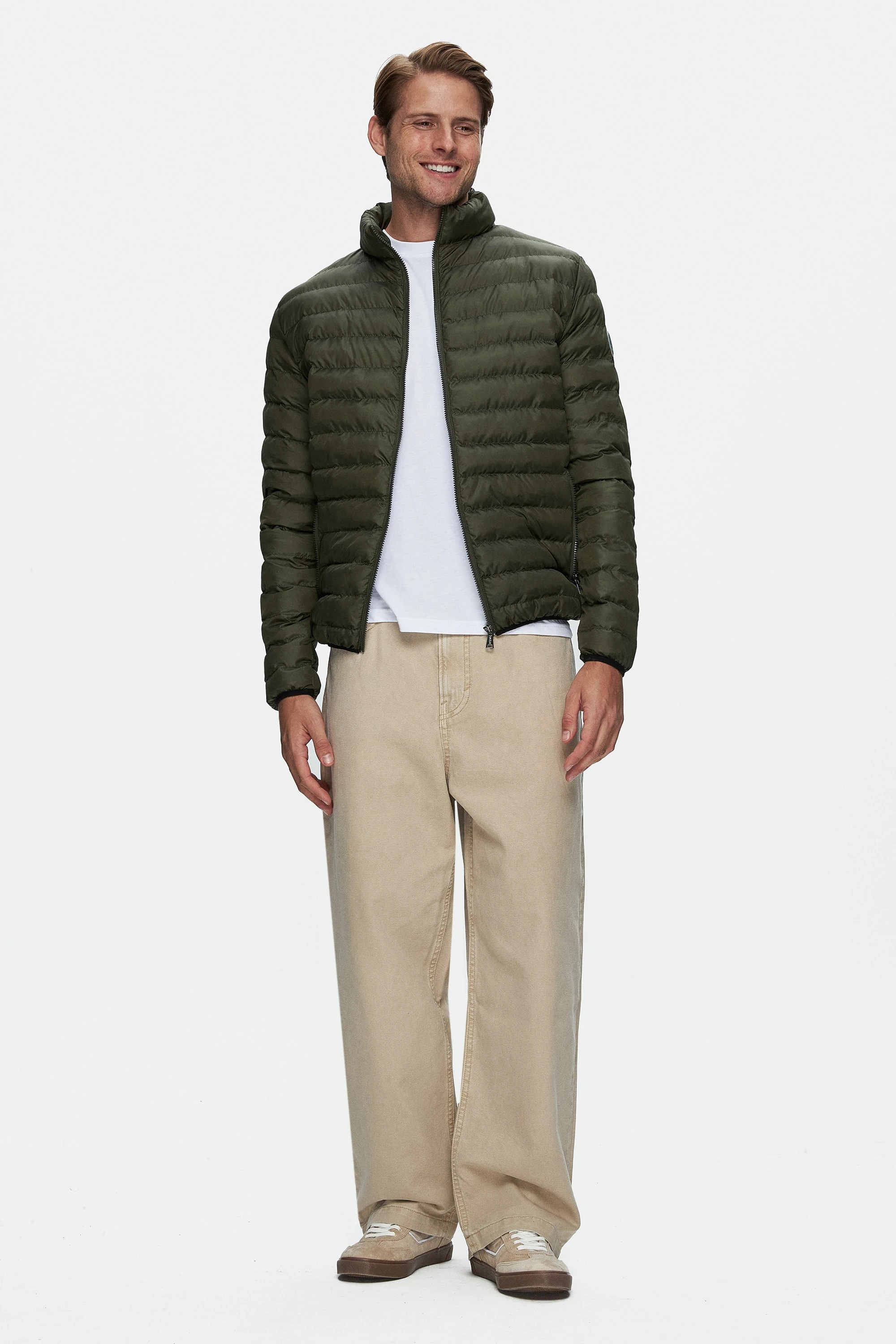 NORTHWIN Yeşil Fermuarlı ve Cepli Polyester Standard Fit Erkek Mont