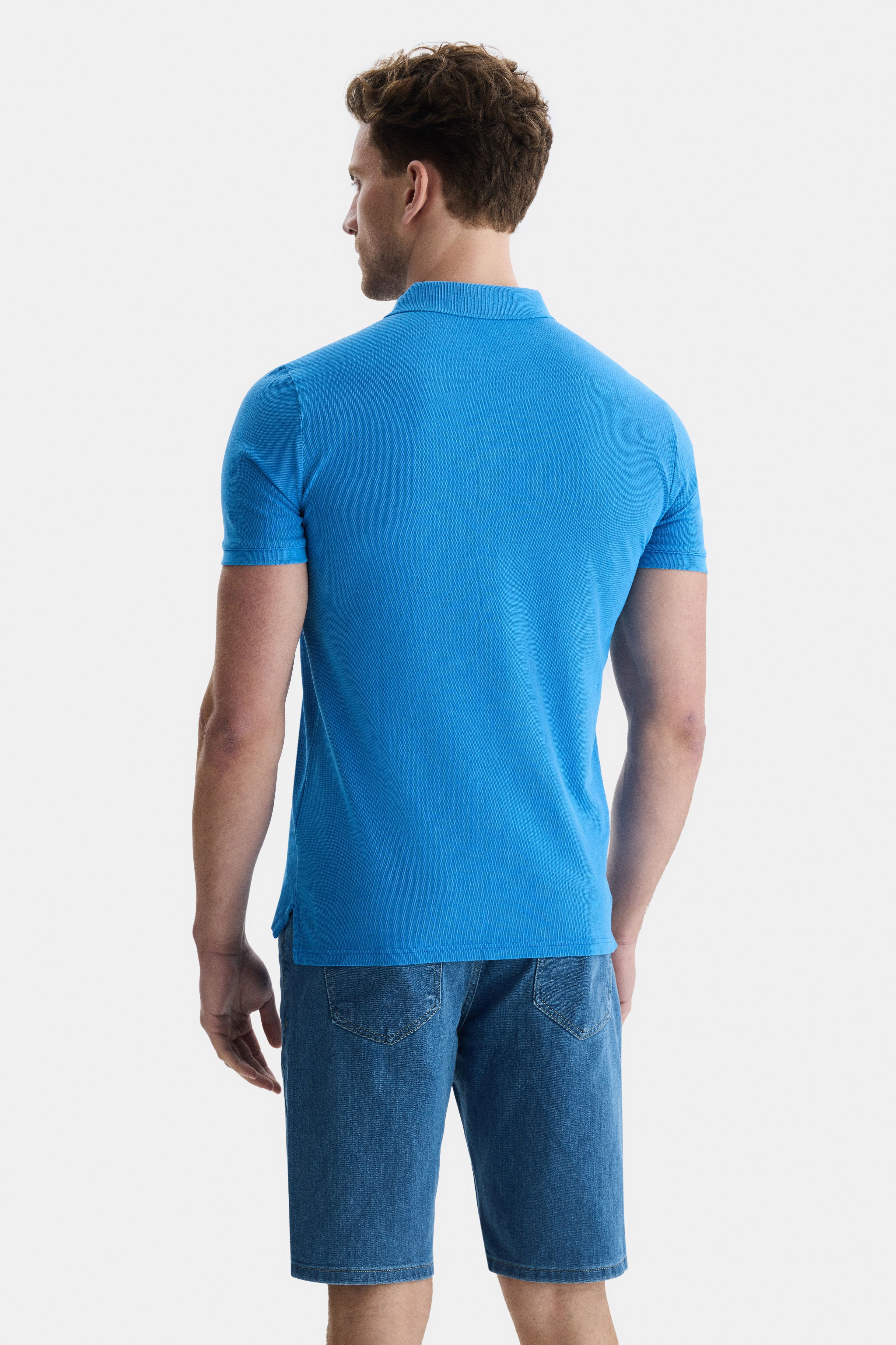 GERARD Mavi Polo Yaka Nakışlı Standard Fit Erkek Tshirt