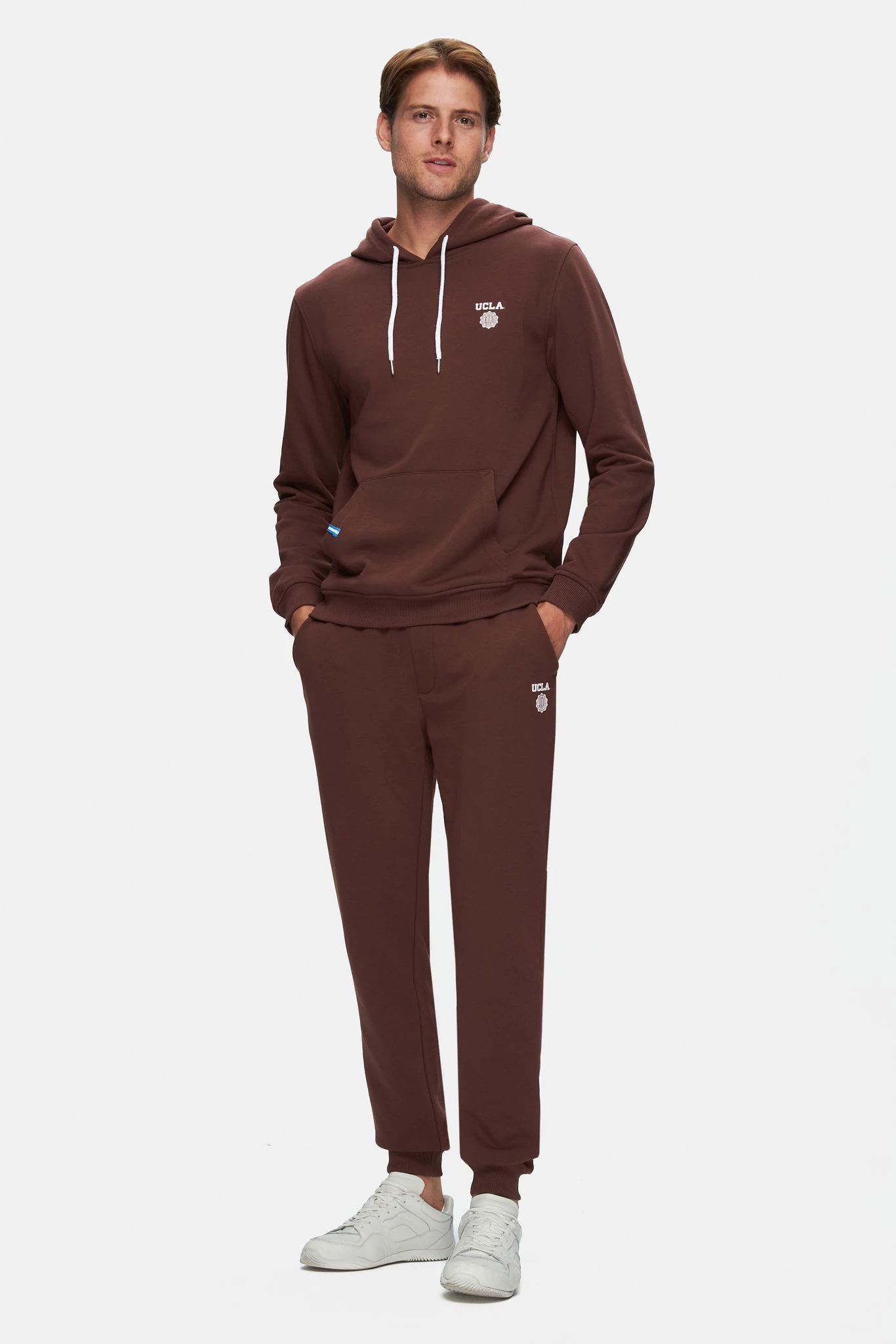 LUSKIN Kahve Daralan Kesim Baskılı Standard Fit Erkek Eşofman Altı