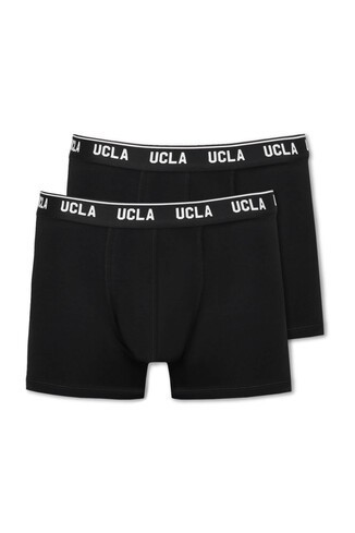 IRVINE Siyah Bel Bantlı Jakarlı Standard Fit Erkek Boxer