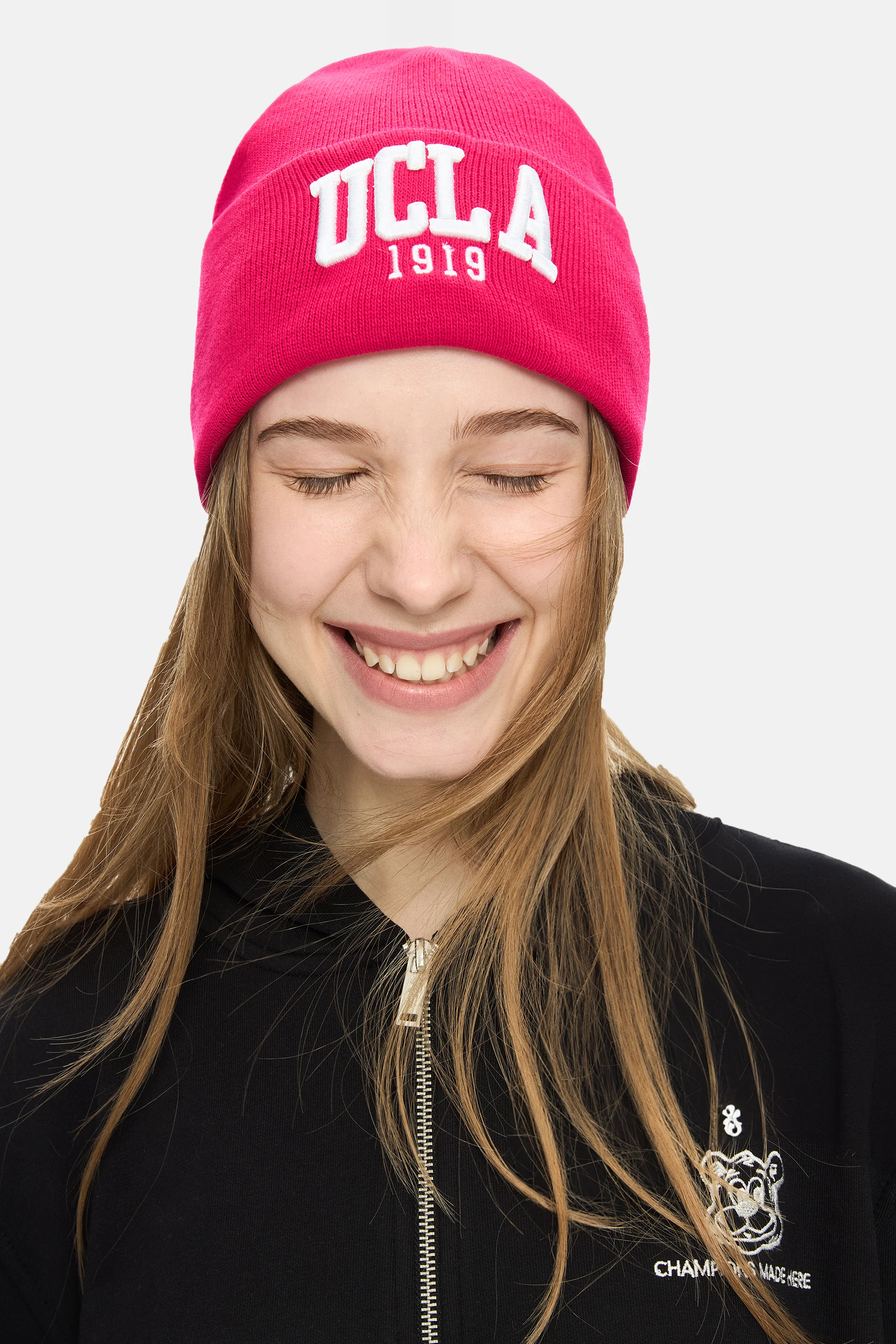 LANITA Pembe Bere Nakışlı - Unisex Bere