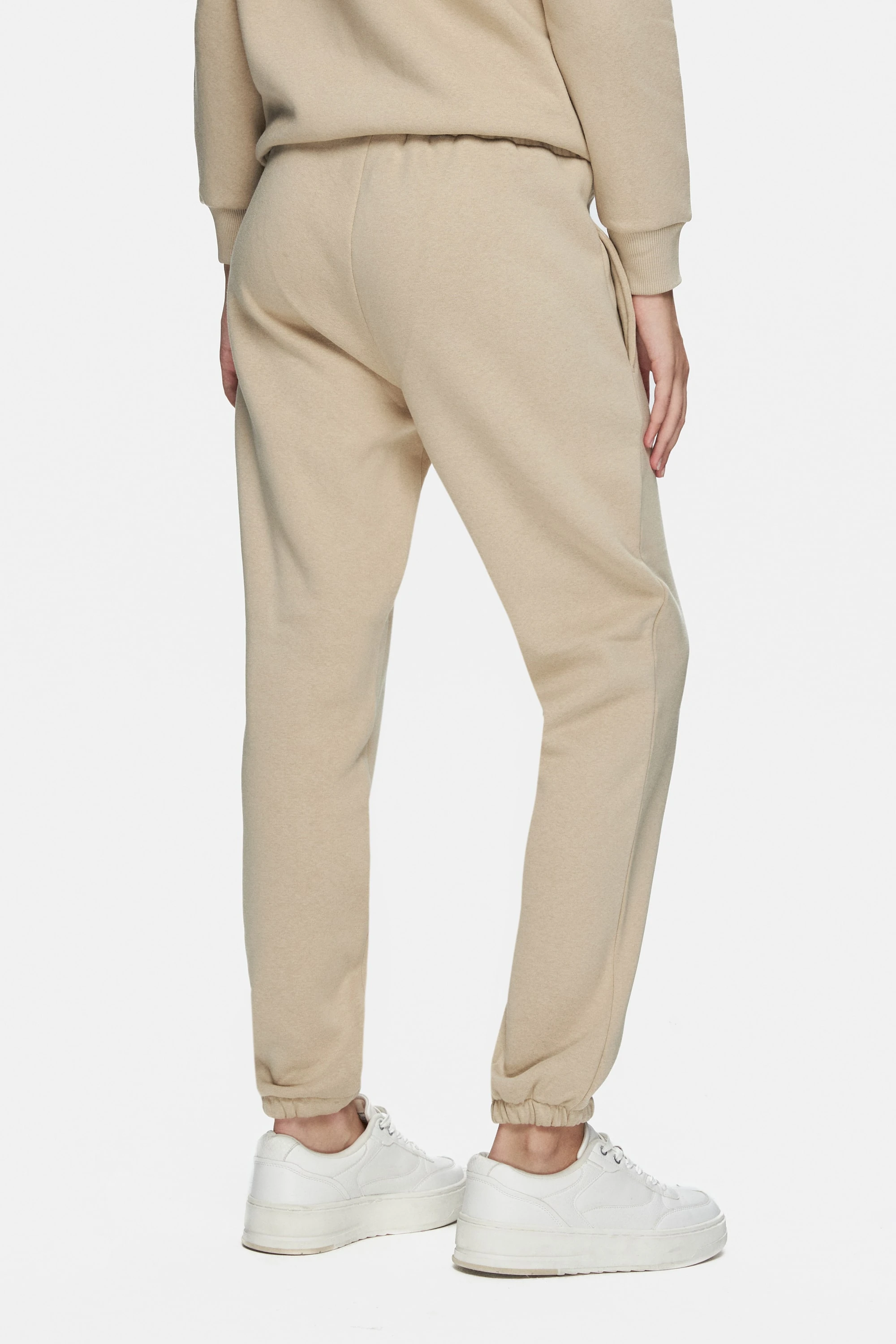 JULES Koyu Bej Rahat Paça Nakışlı Şardonlu Standard Fit Kadın Eşofman Altı