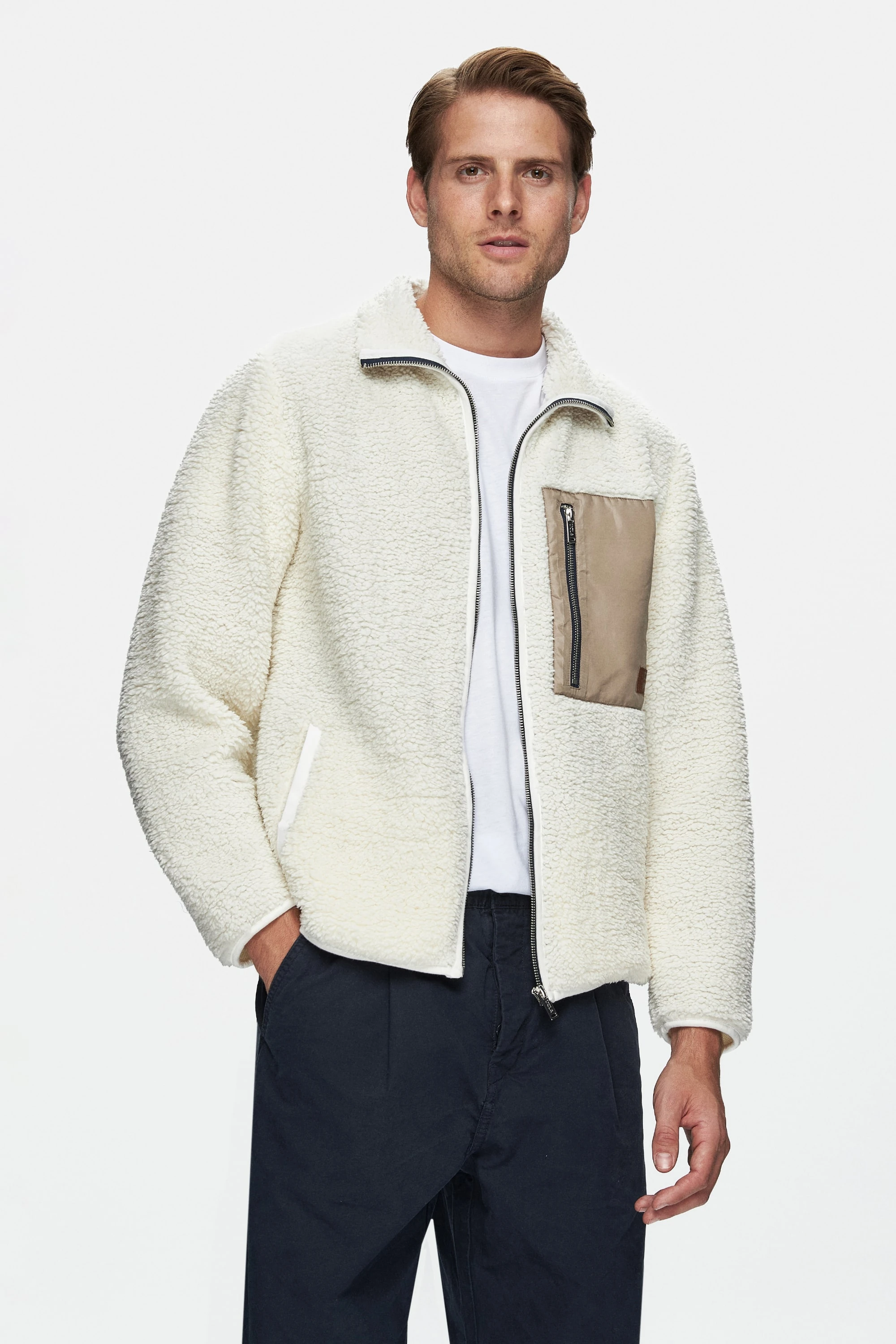 SINEAD Kemik Rengi Polar Standard Fit Erkek Ceket