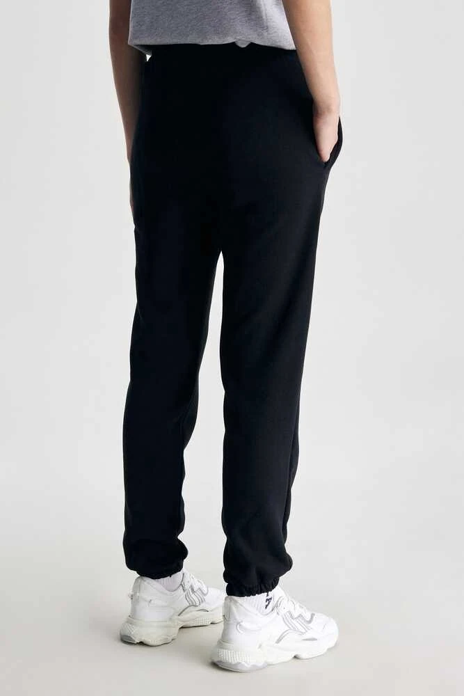 JULES Siyah Rahat Paça Nakışlı Şardonlu Standard Fit Kadın Eşofman Altı