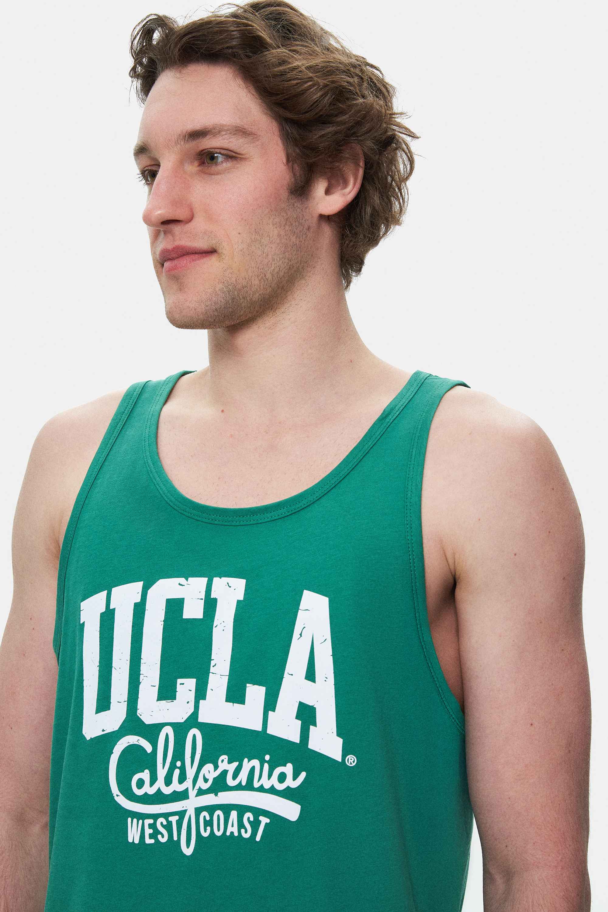 PEBBLE Yeşil Sıfır Kol Baskılı Oversize Erkek Tshirt