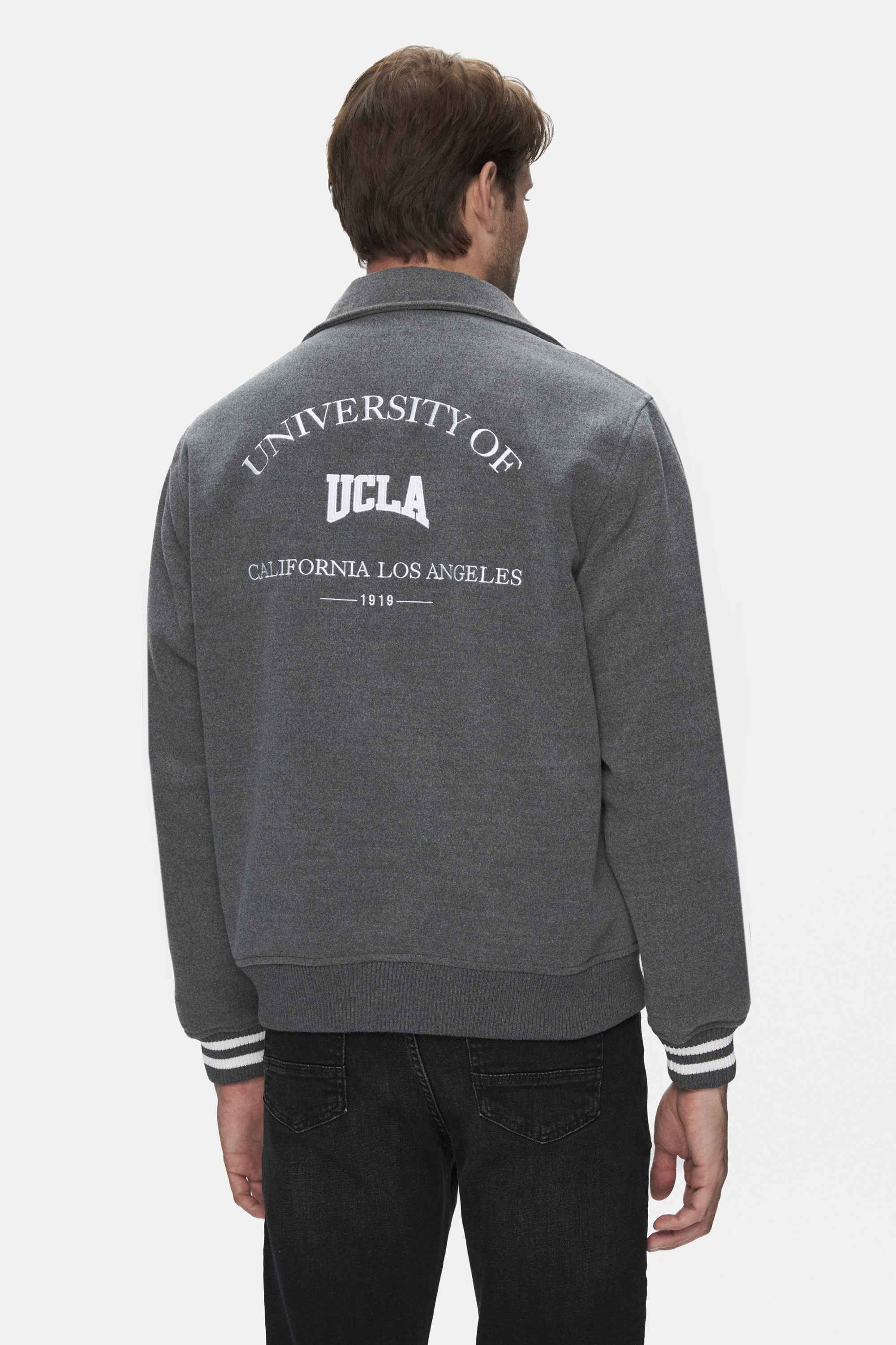 KEANE Koyu Gri Kaşe Kolej Ceket Çıtçıtlı Standard Fit Erkek Ceket