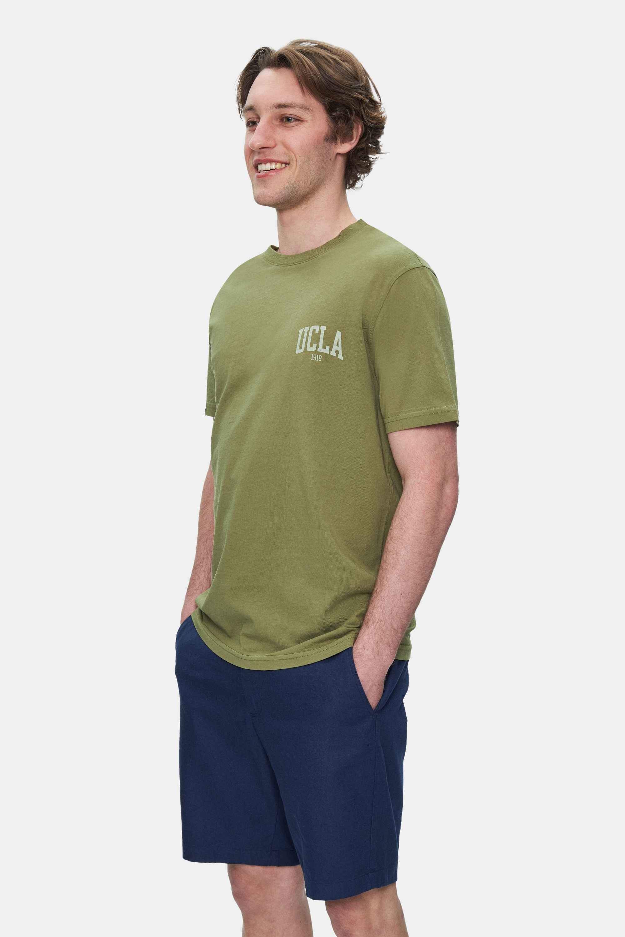 TATUM Haki Bisiklet Yaka Baskılı Standard Fit Erkek Tshirt