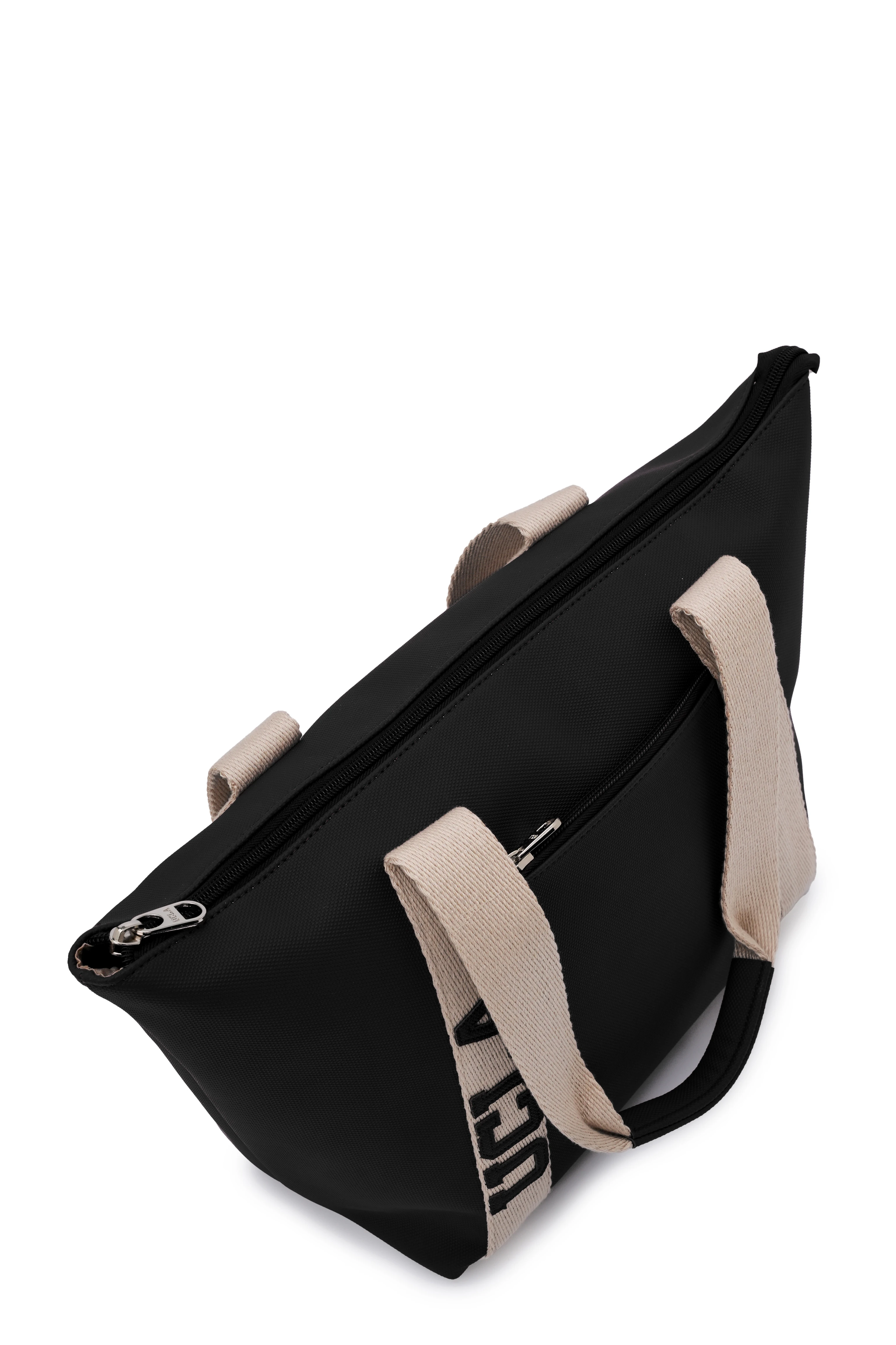 ALTHEA Siyah Suni Deri Tote Çanta - Kadın Çanta