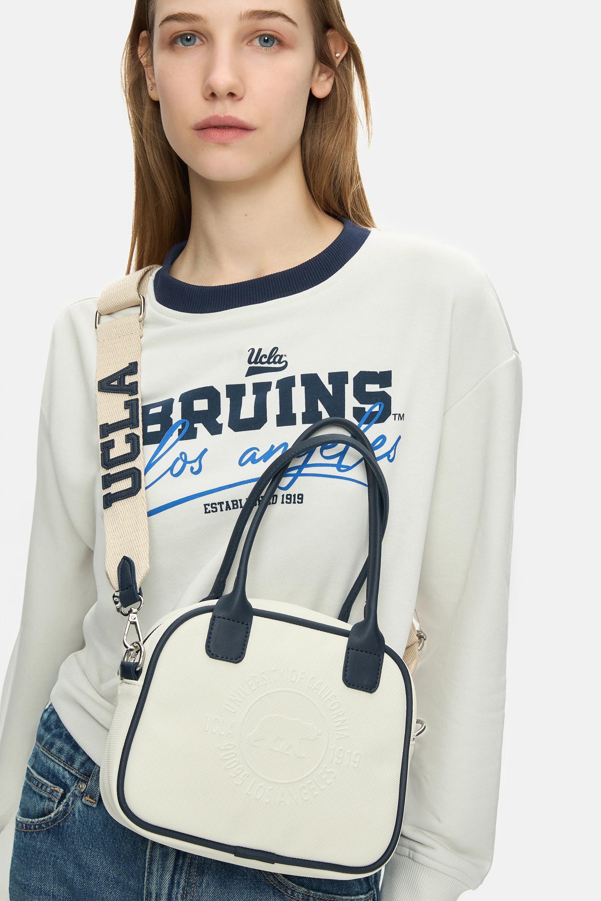 AZURA Beyaz Askılı Suni Deri Çapraz Çanta - Kadın Çanta