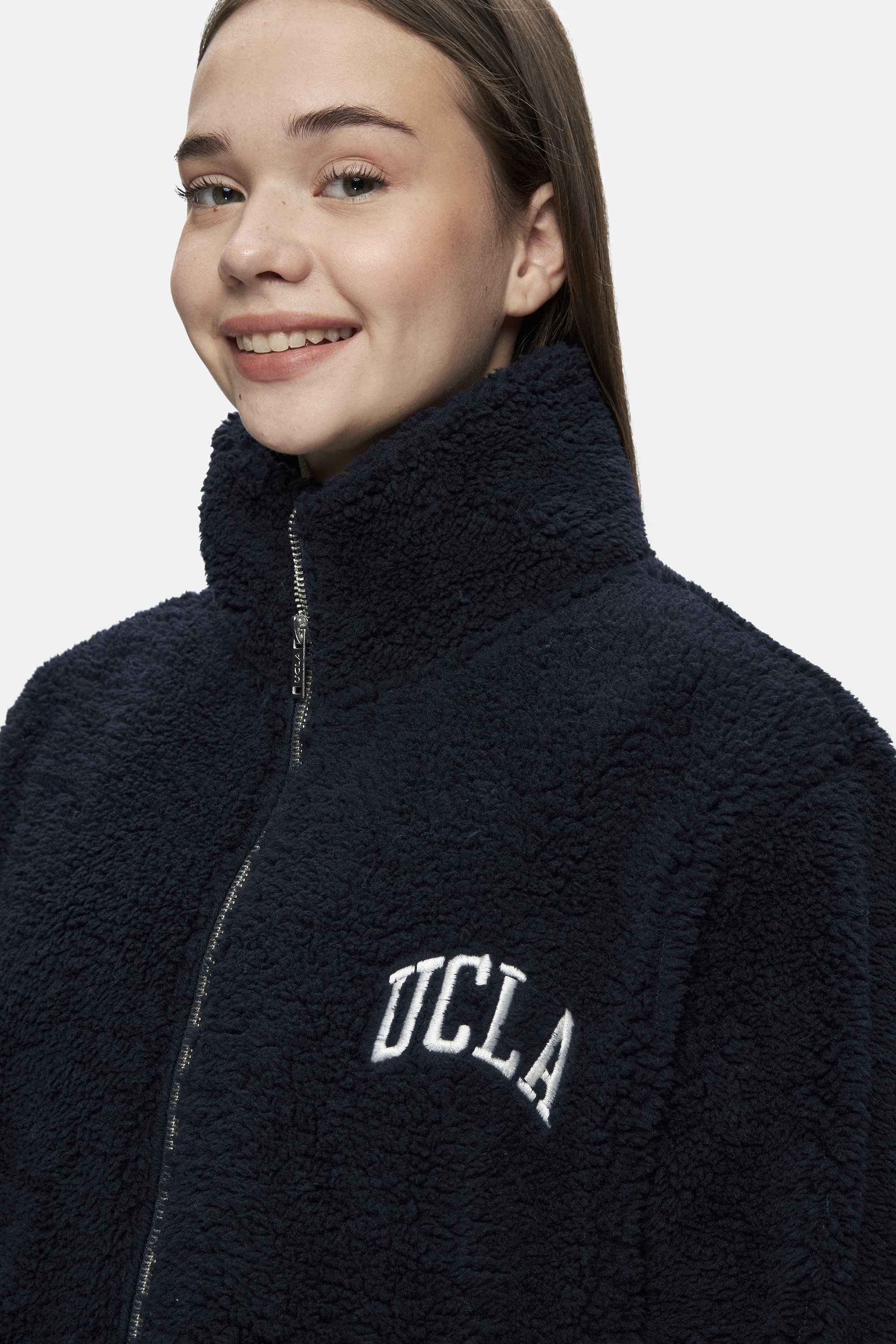 YUNA Lacivert Polar Standard Fit Kadın Ceket