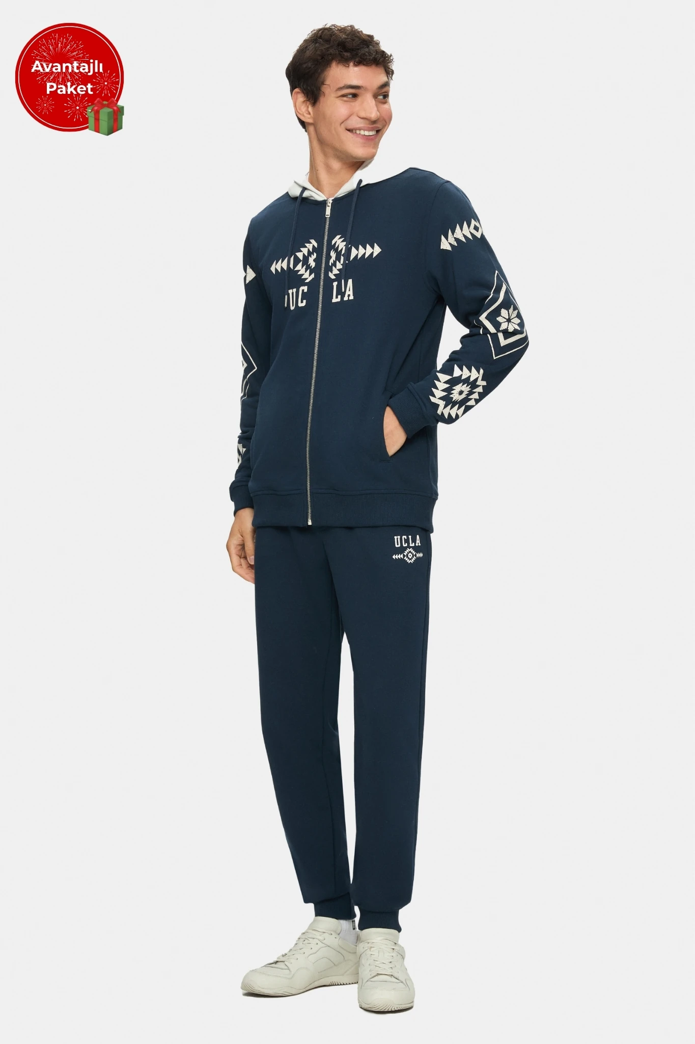 SPENCER-MADOC Lacivert Baskılı Standard Fit Erkek Takım