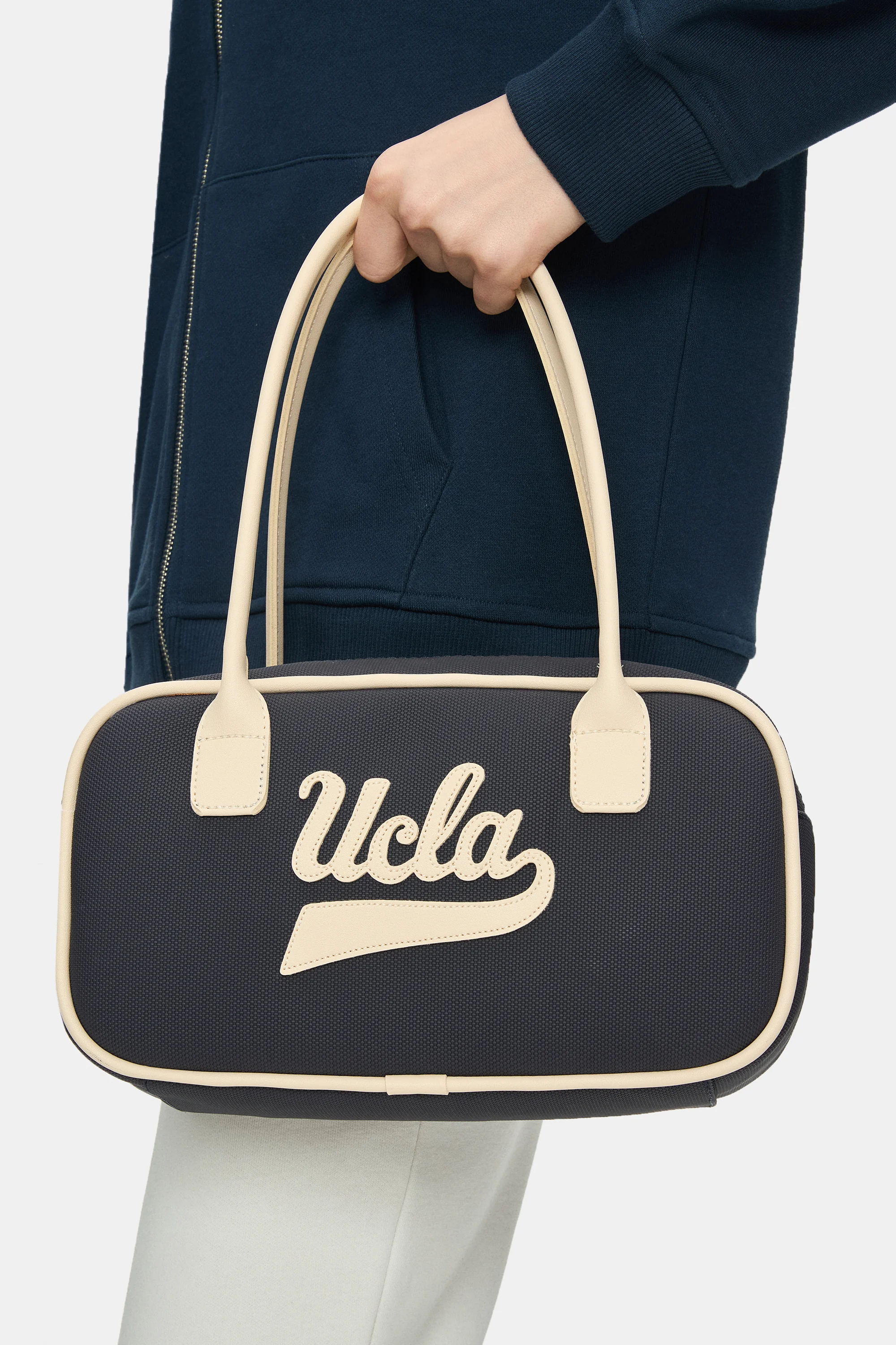 SHARON Lacivert Suni Deri Omuz Çantası - Kadın Çanta