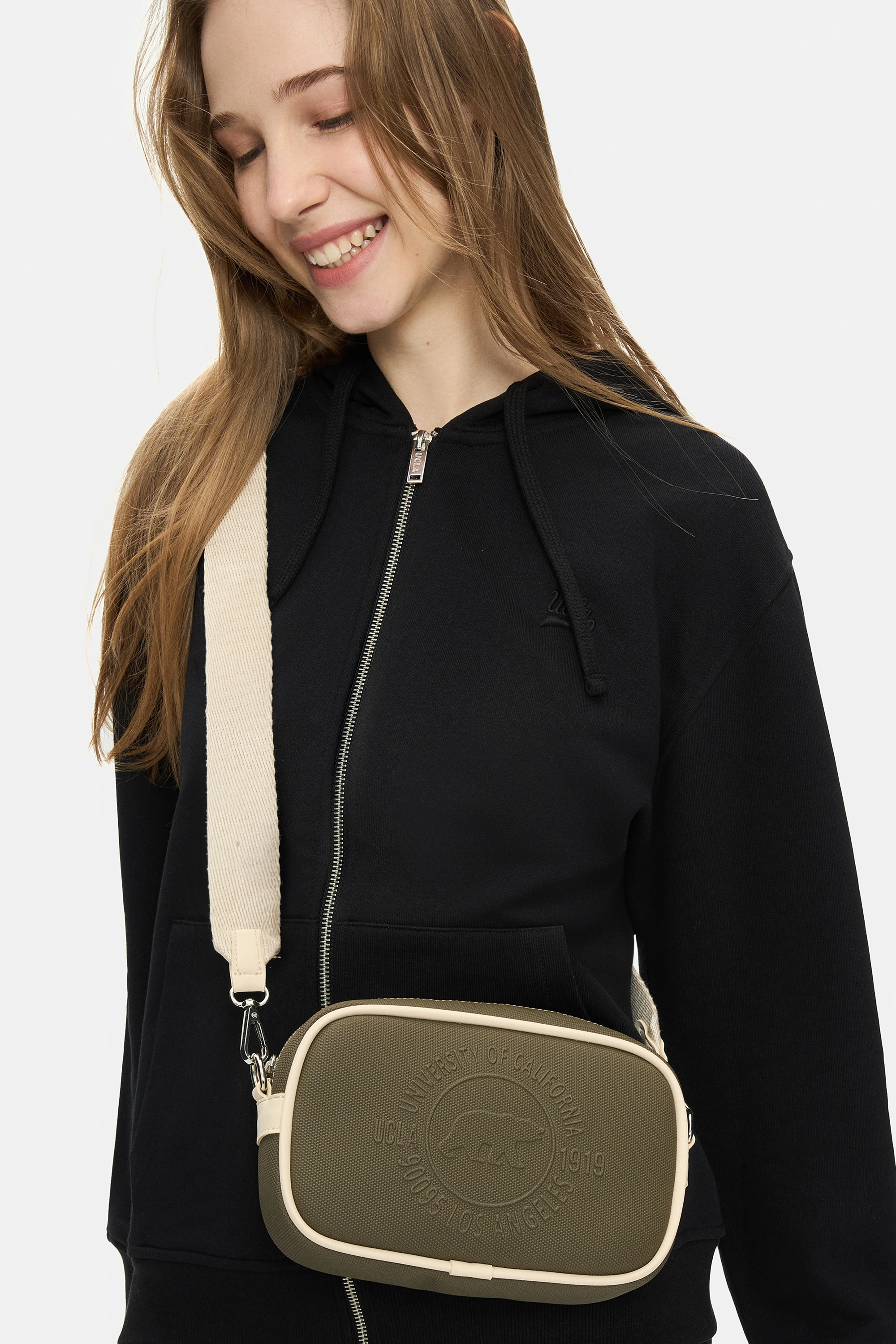 JAZZY Haki Suni Deri Çapraz Çanta - Kadın Çanta