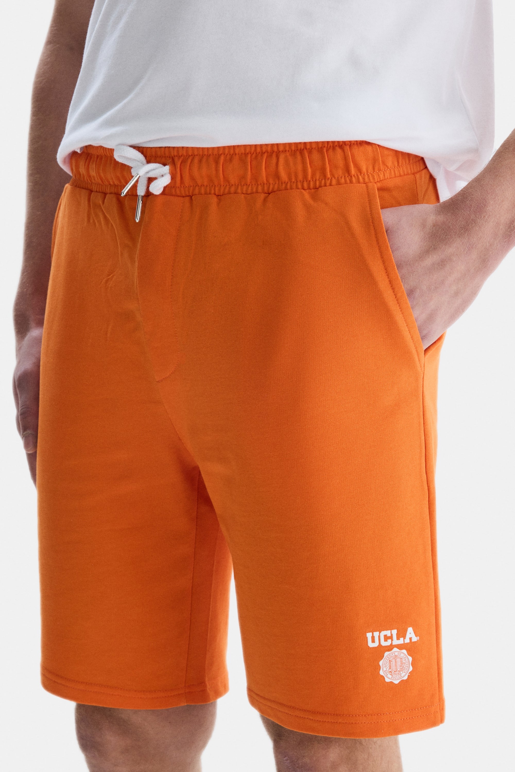 FOWLER Turuncu Baskılı Standard Fit Erkek Örme Şort