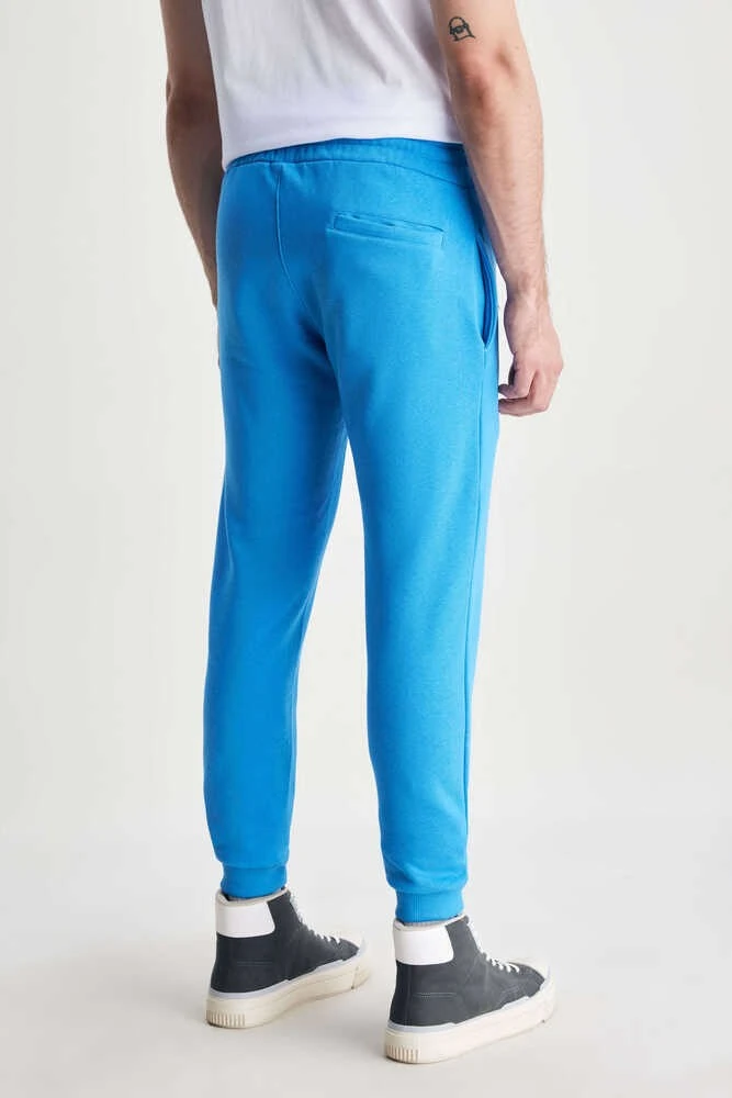 OTTO Açık Mavi Rahat Paça Nakışlı Standard Fit Erkek Eşofman Altı