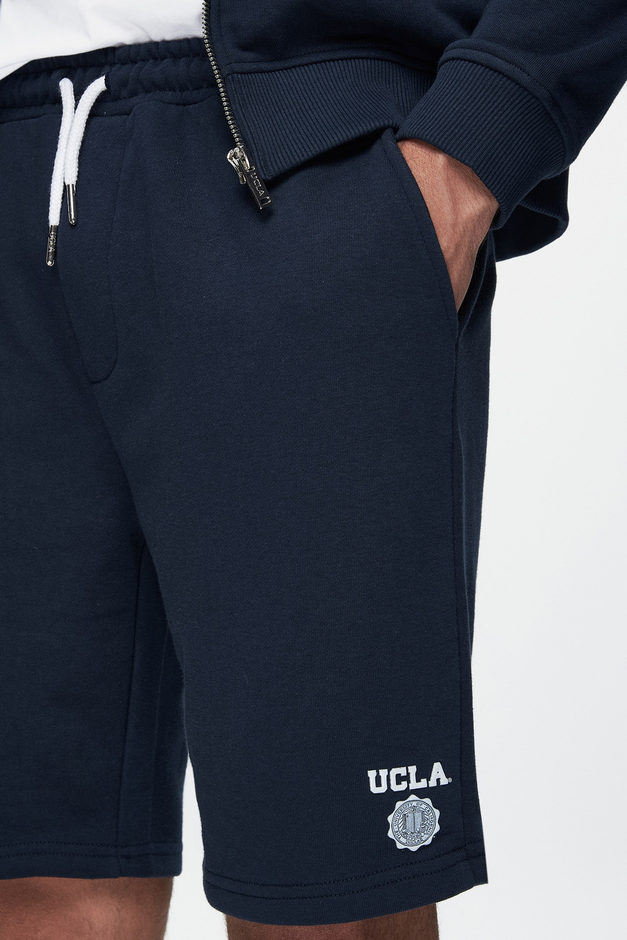 RANDY Lacivert Baskılı Standard Fit Erkek Örme Şort