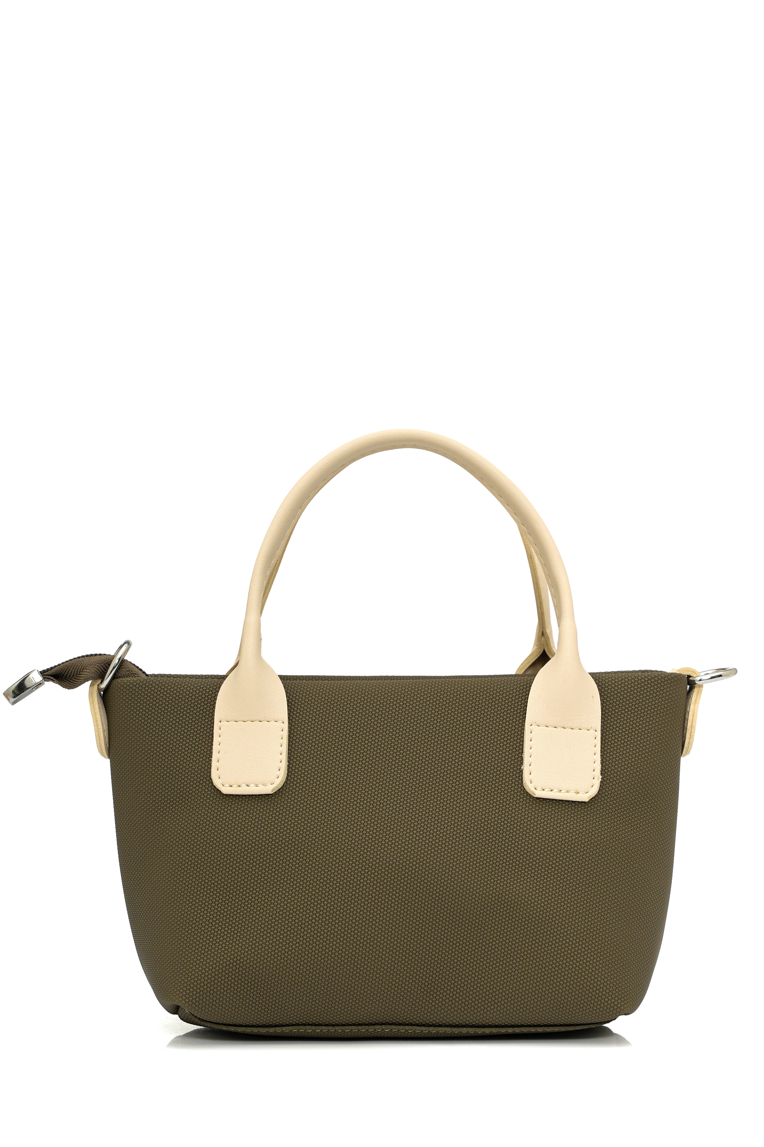 HARLOW Haki Suni Deri Midi Çapraz Çanta - Kadın Çanta