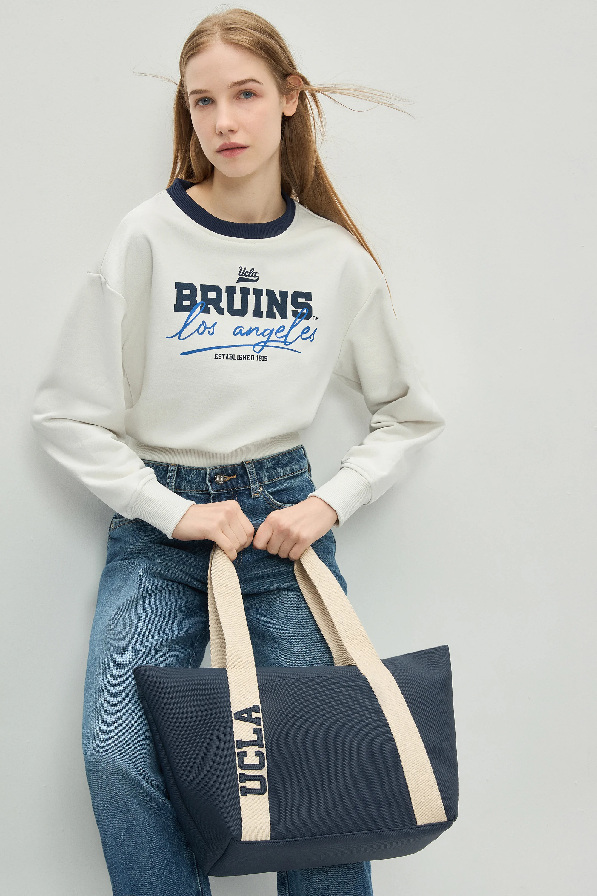 ALTHEA Lacivert Suni Deri Tote Çanta - Kadın Çanta