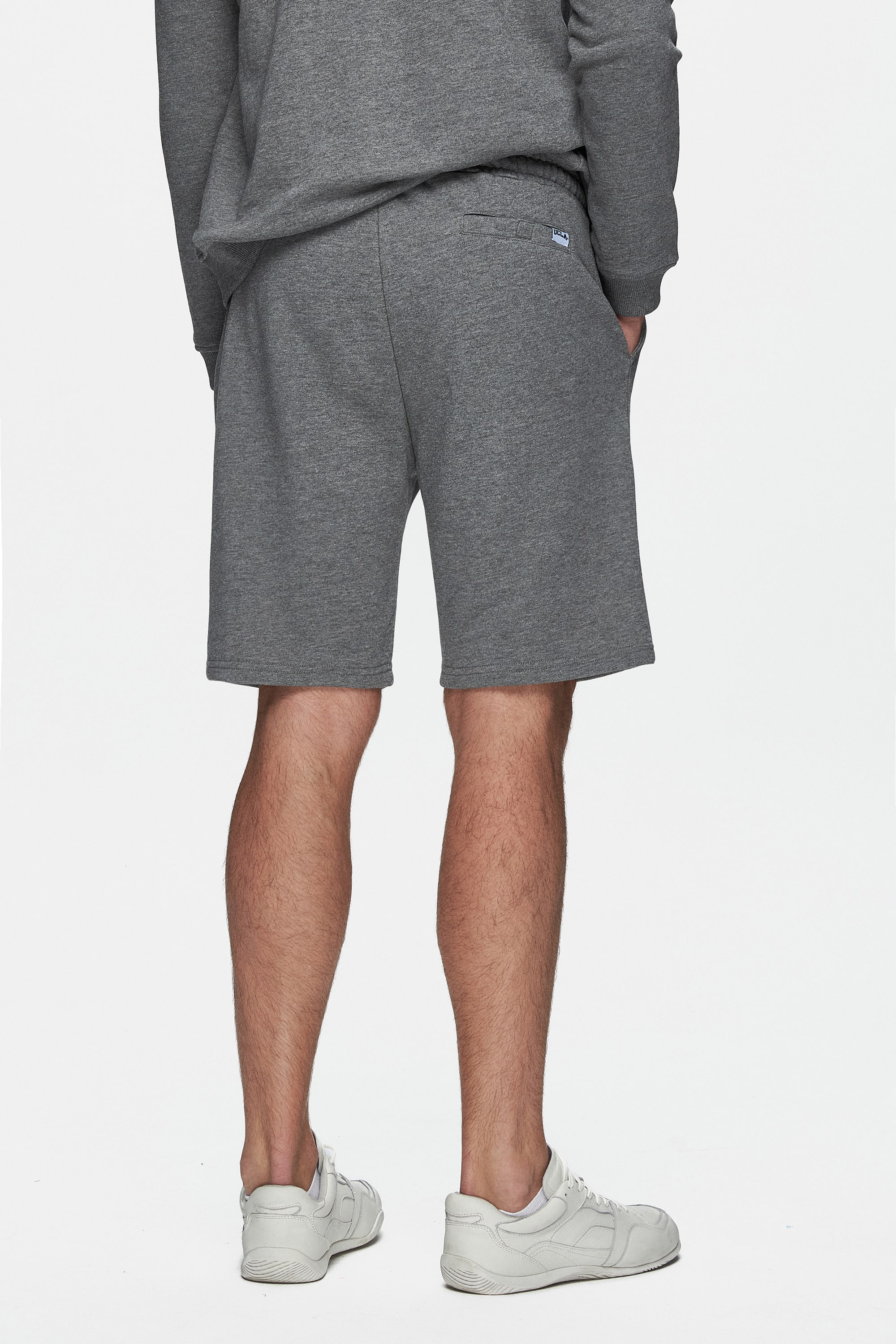 RANDY Koyu Gri Baskılı Standard Fit Erkek Örme Şort