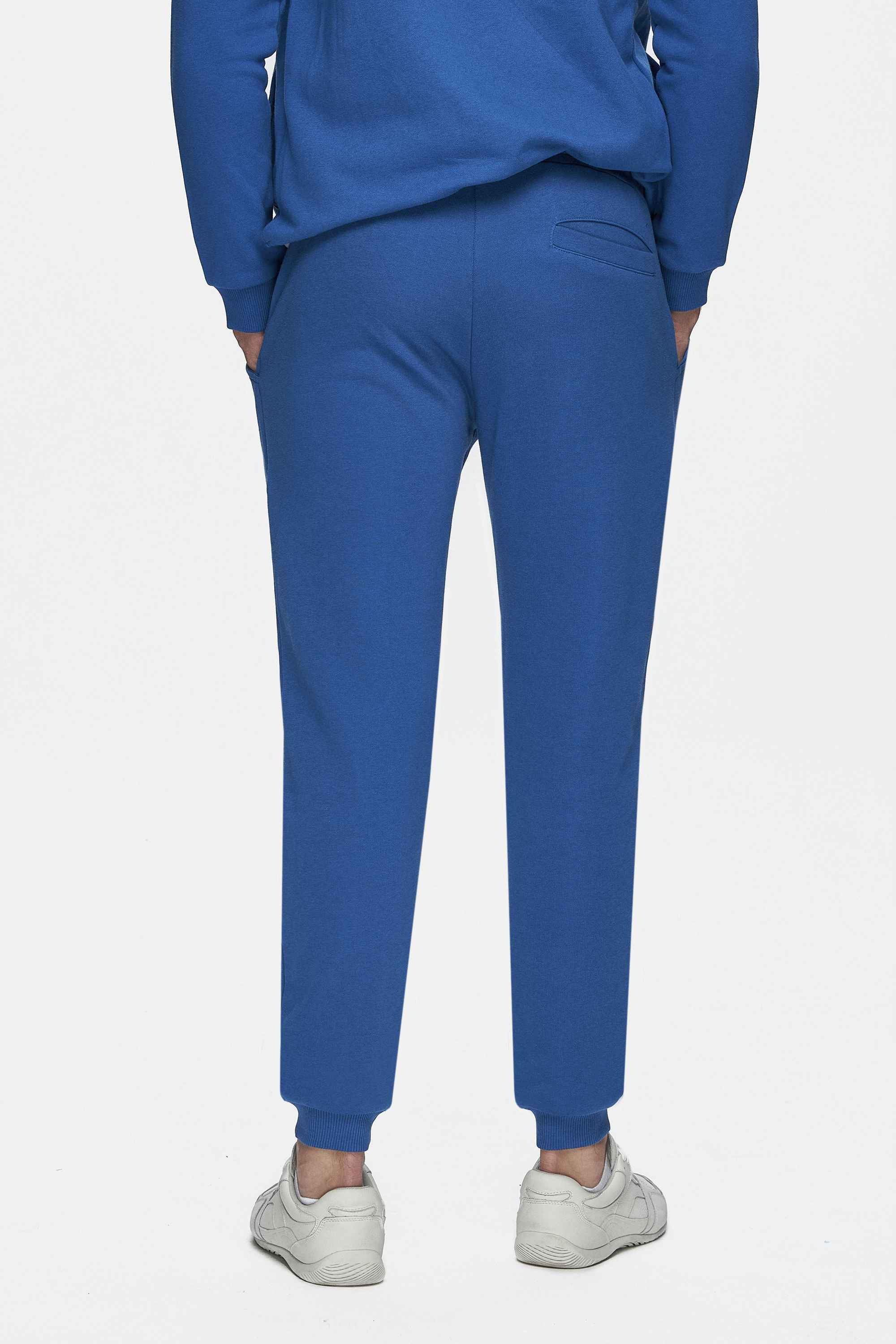 LUSKIN Mavi Daralan Kesim Baskılı Standard Fit Erkek Eşofman Altı