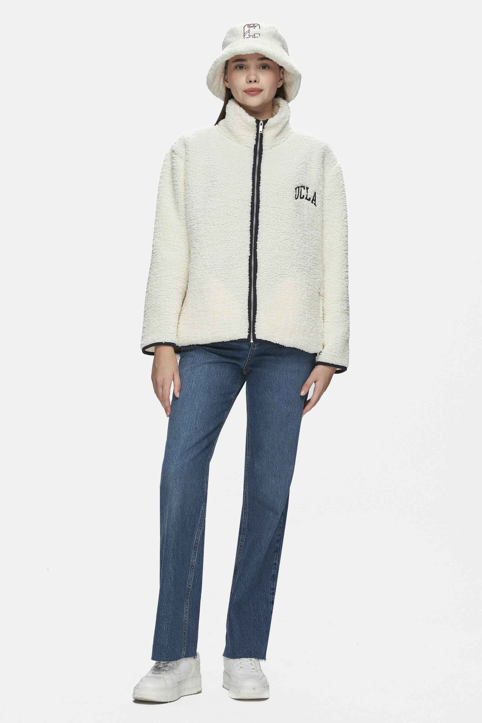 YUNA Bej Polar Standard Fit Kadın Ceket