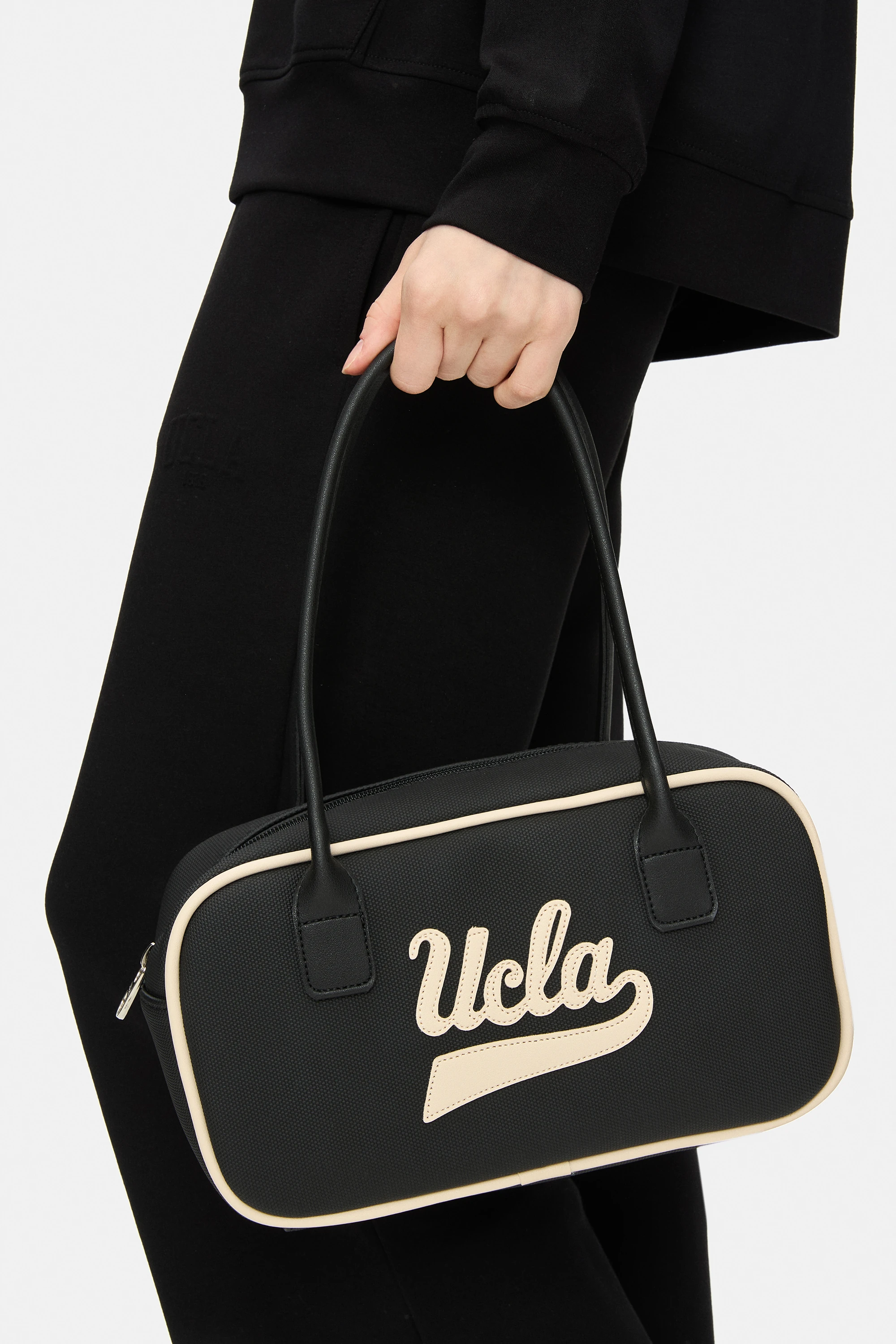 SHARON Siyah Suni Deri Omuz Çantası - Kadın Çanta