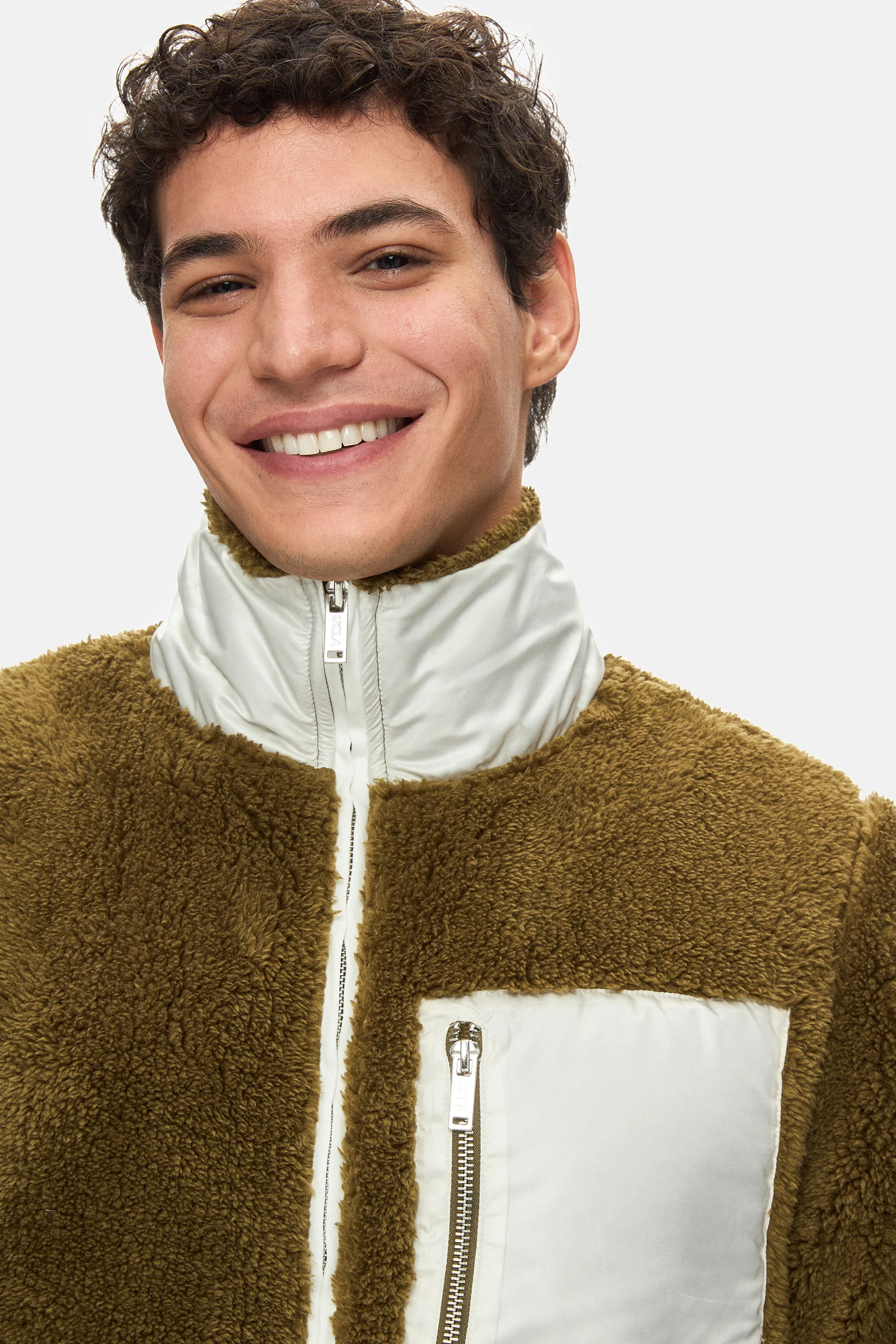 SINEAD Koyu Yeşil Kıvırcık Polar Standard Fit Erkek Ceket