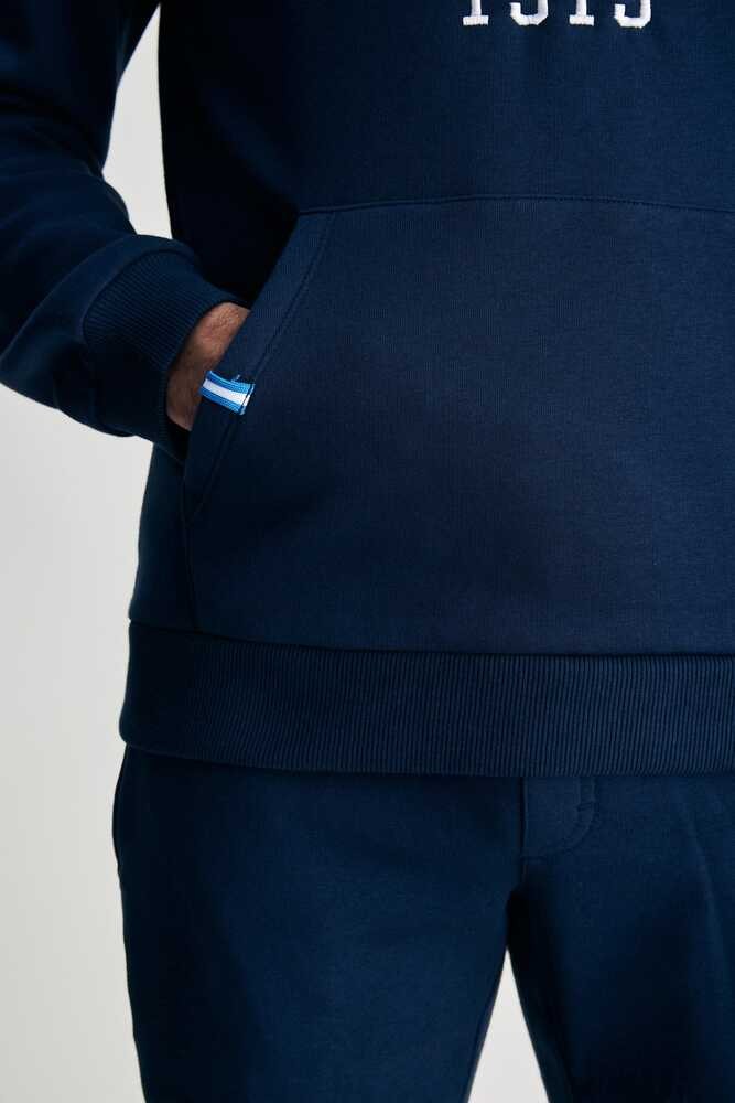 JEPSEN Lacivert Kapüşonlu Nakışlı Standard Fit Erkek Sweatshirt