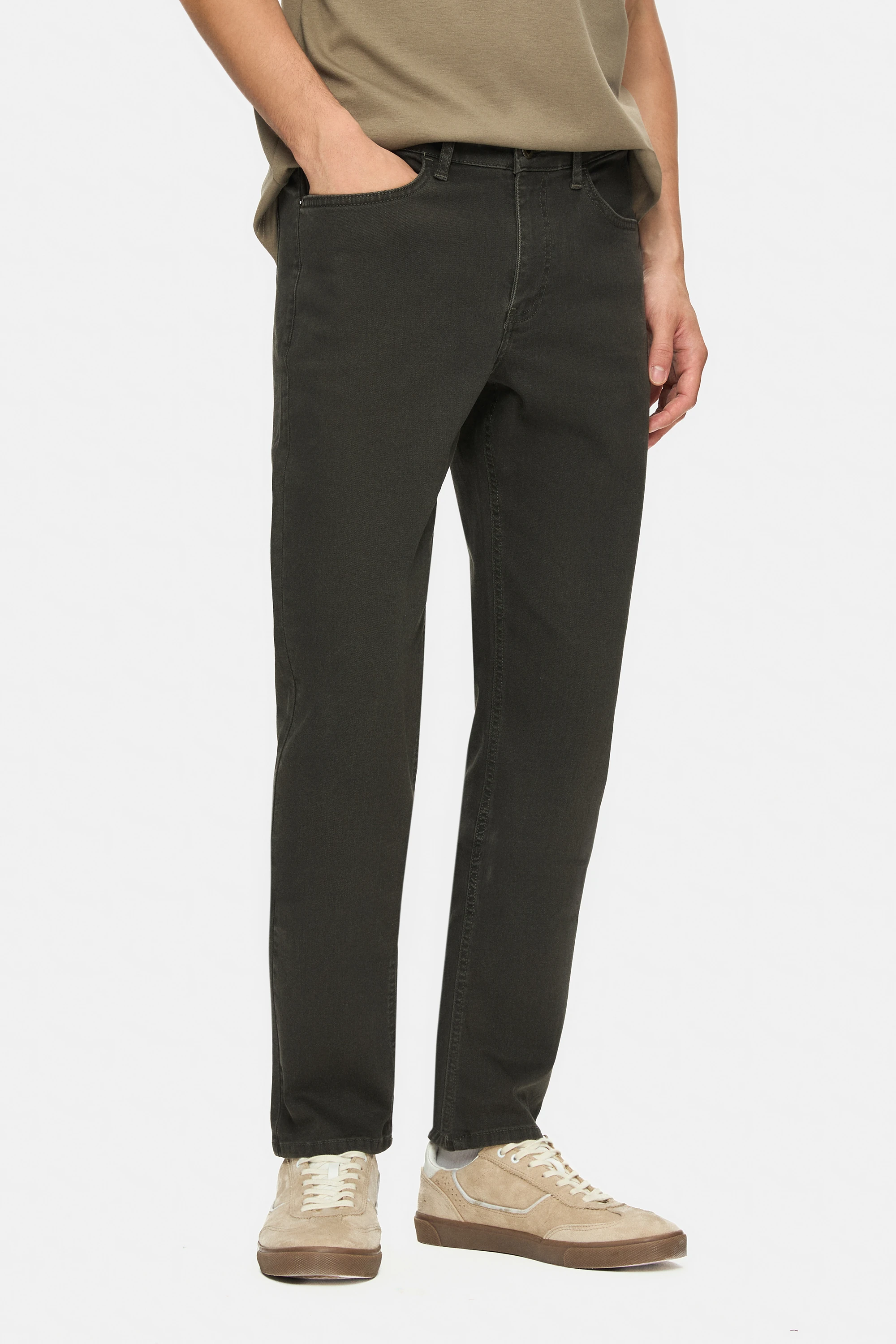 TARO Haki Non Denim Stragiht Fit Erkek Pantolon