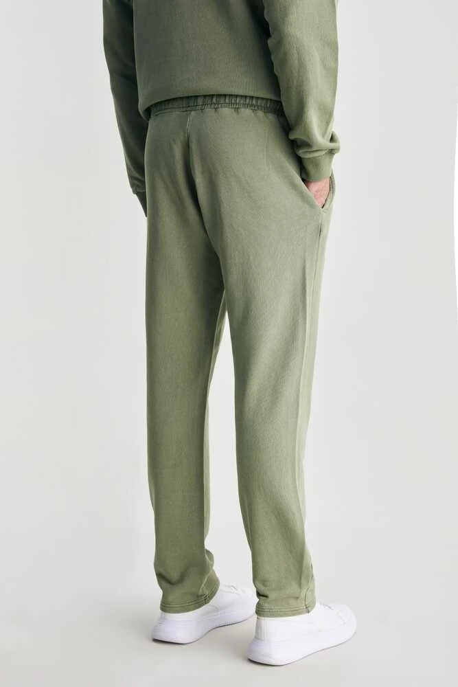 OLEG Yeşil Rahat Paça Nakışlı Standard Fit Erkek Eşofman Altı