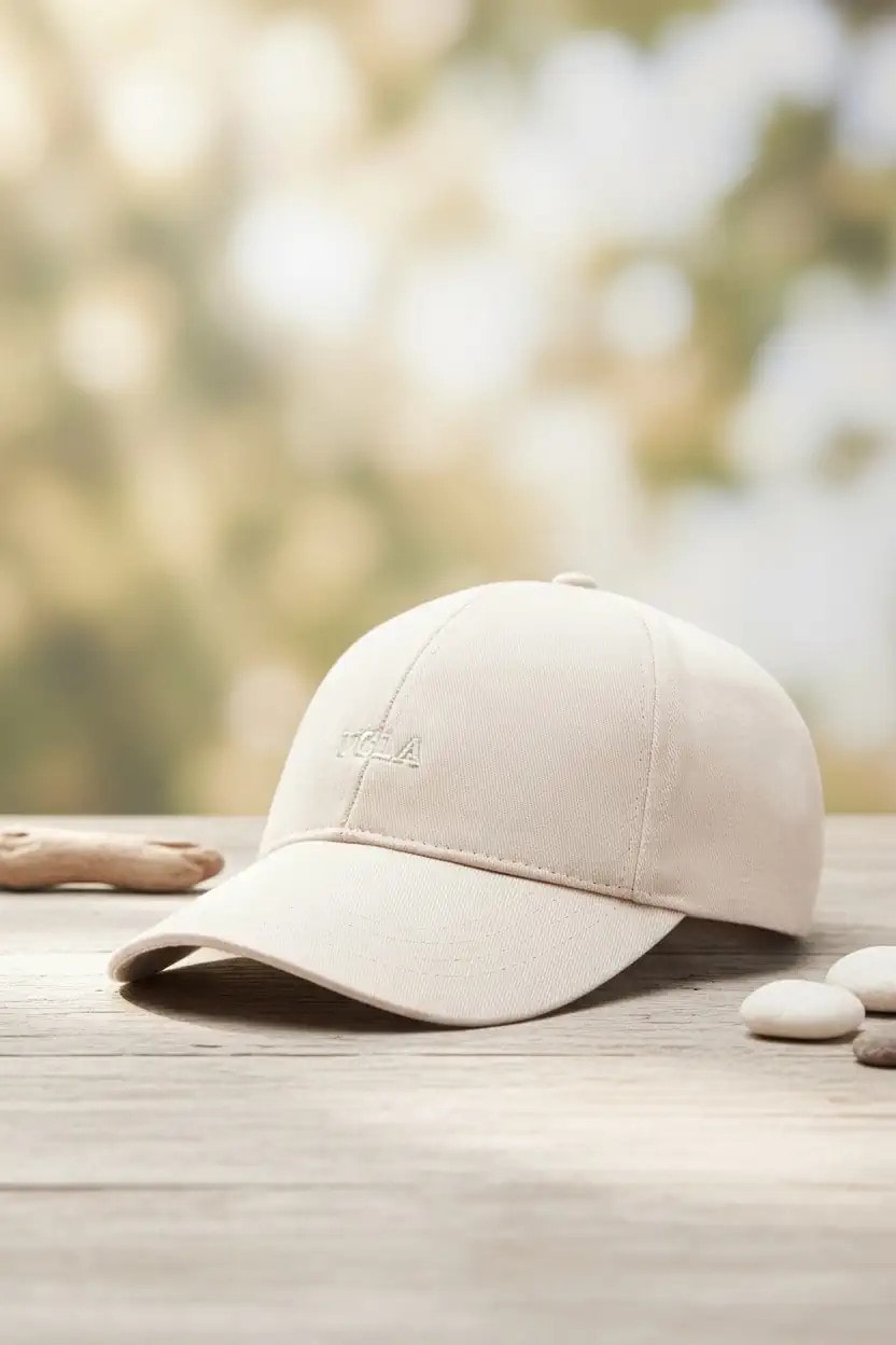 ARGENTO Bej Stretch Fit Baseball Cap Nakışlı Unisex Şapka