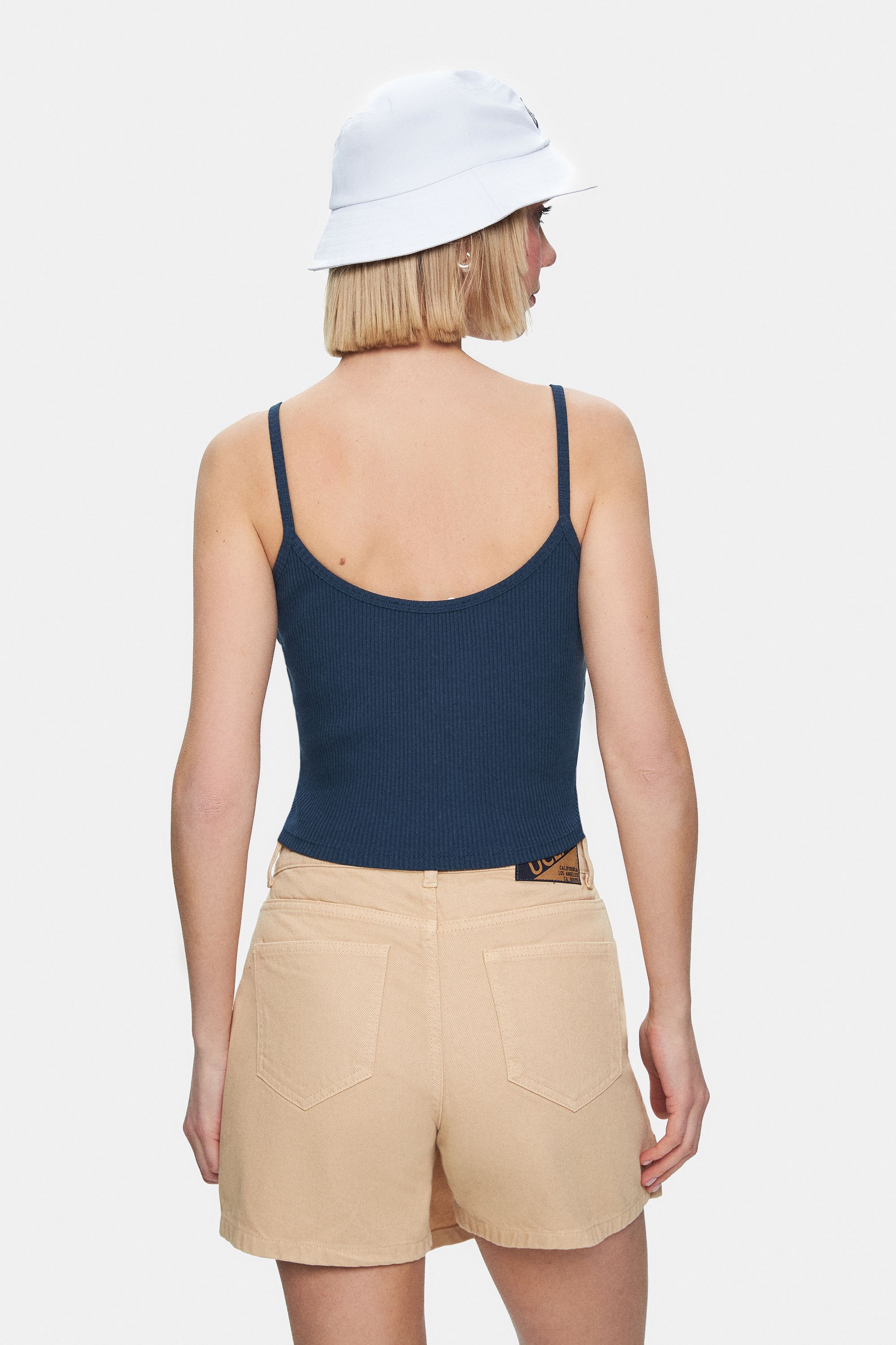 LINDA Camel Yıkamalı Denim Şort Etek Standard Fit Kadın Şort