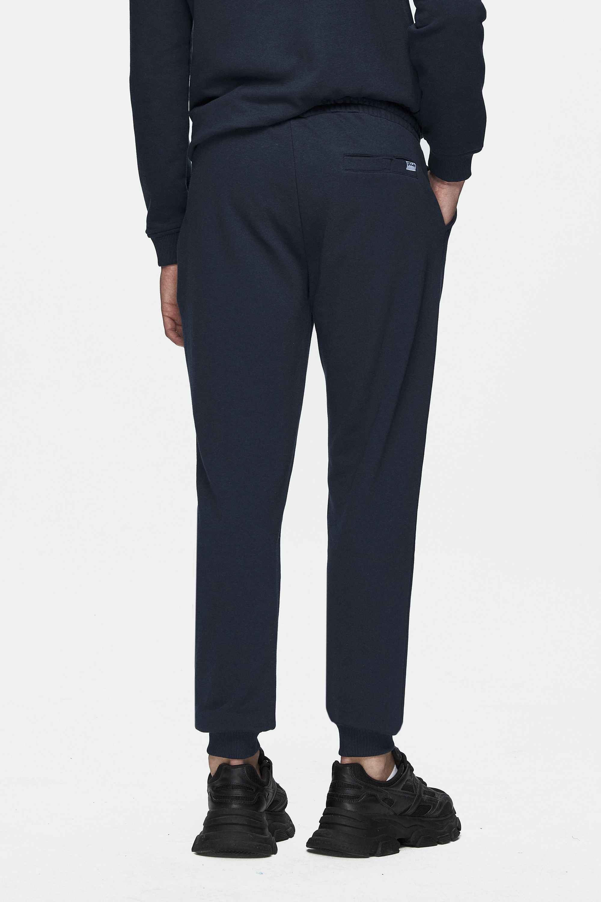 LUSKIN Koyu Lacivert Daralan Kesim Baskılı Standard Fit Erkek Eşofman Altı