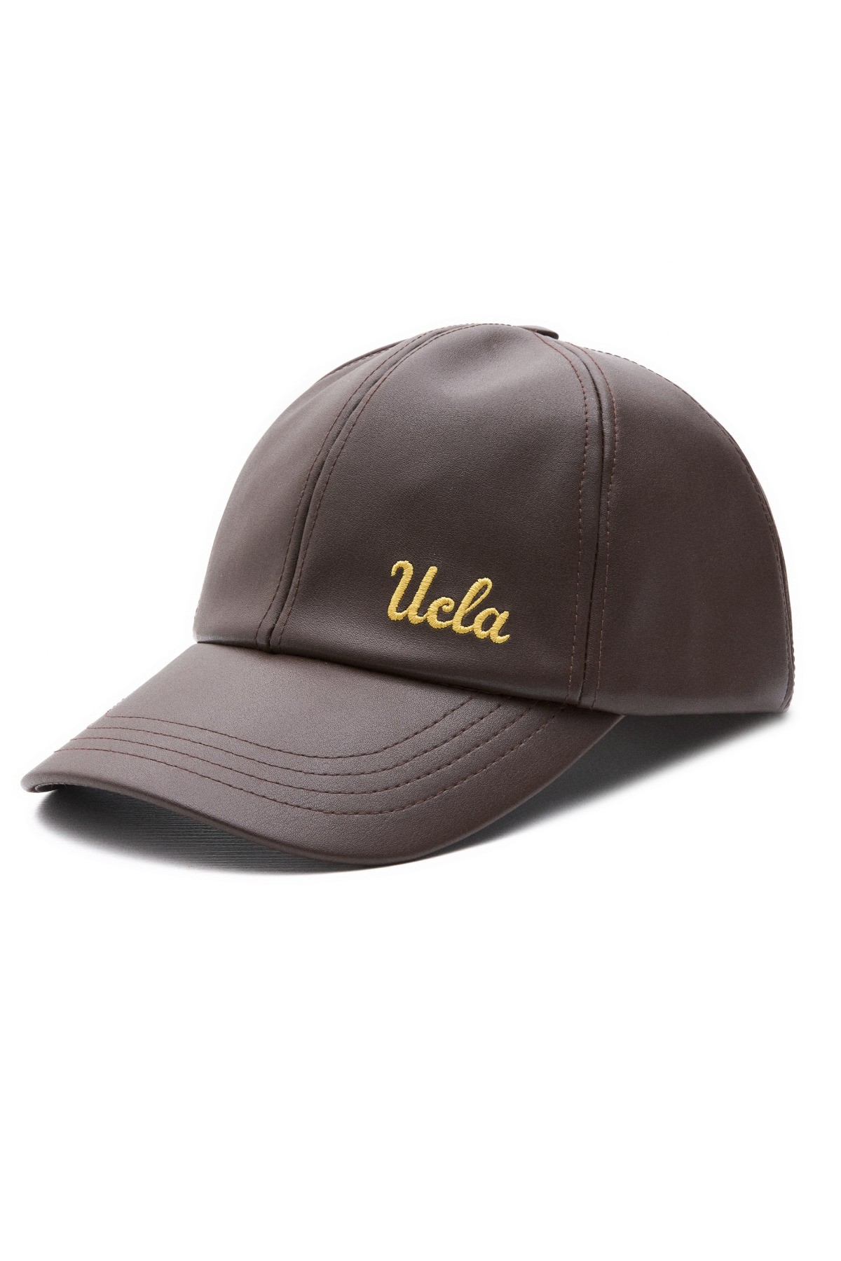 DAMIAN Kahve Baseball Cap Suni Deri - Unisex Şapka