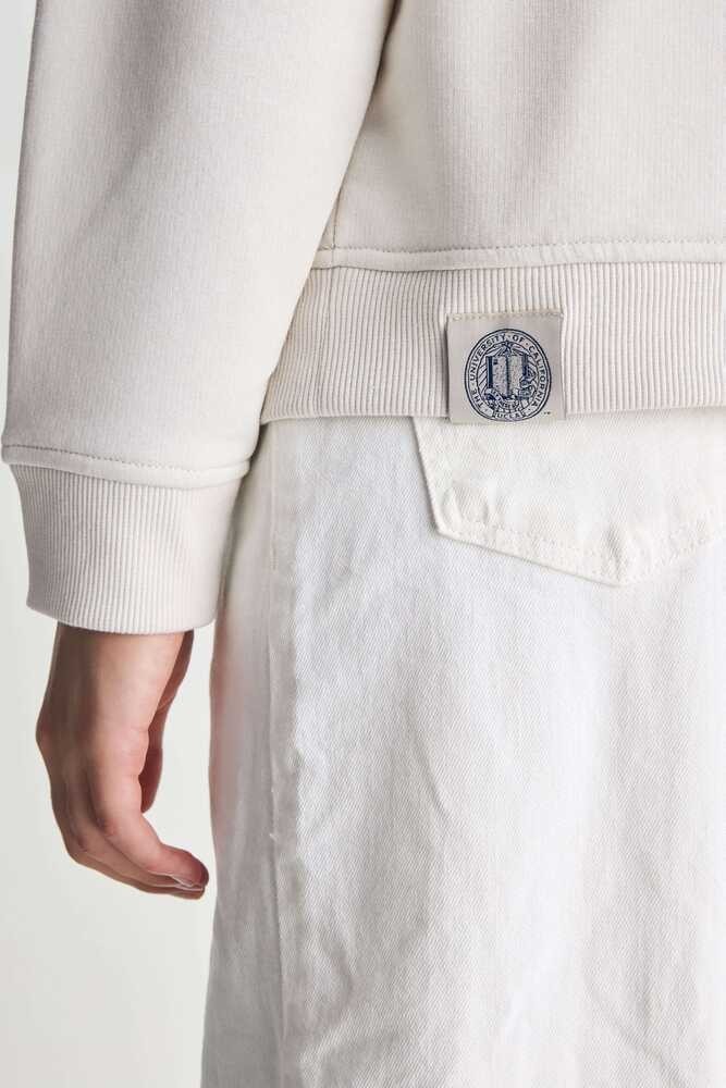 DEBORAH Bej Kapüşonlu Nakışlı Standard Fit Kadın Sweatshirt