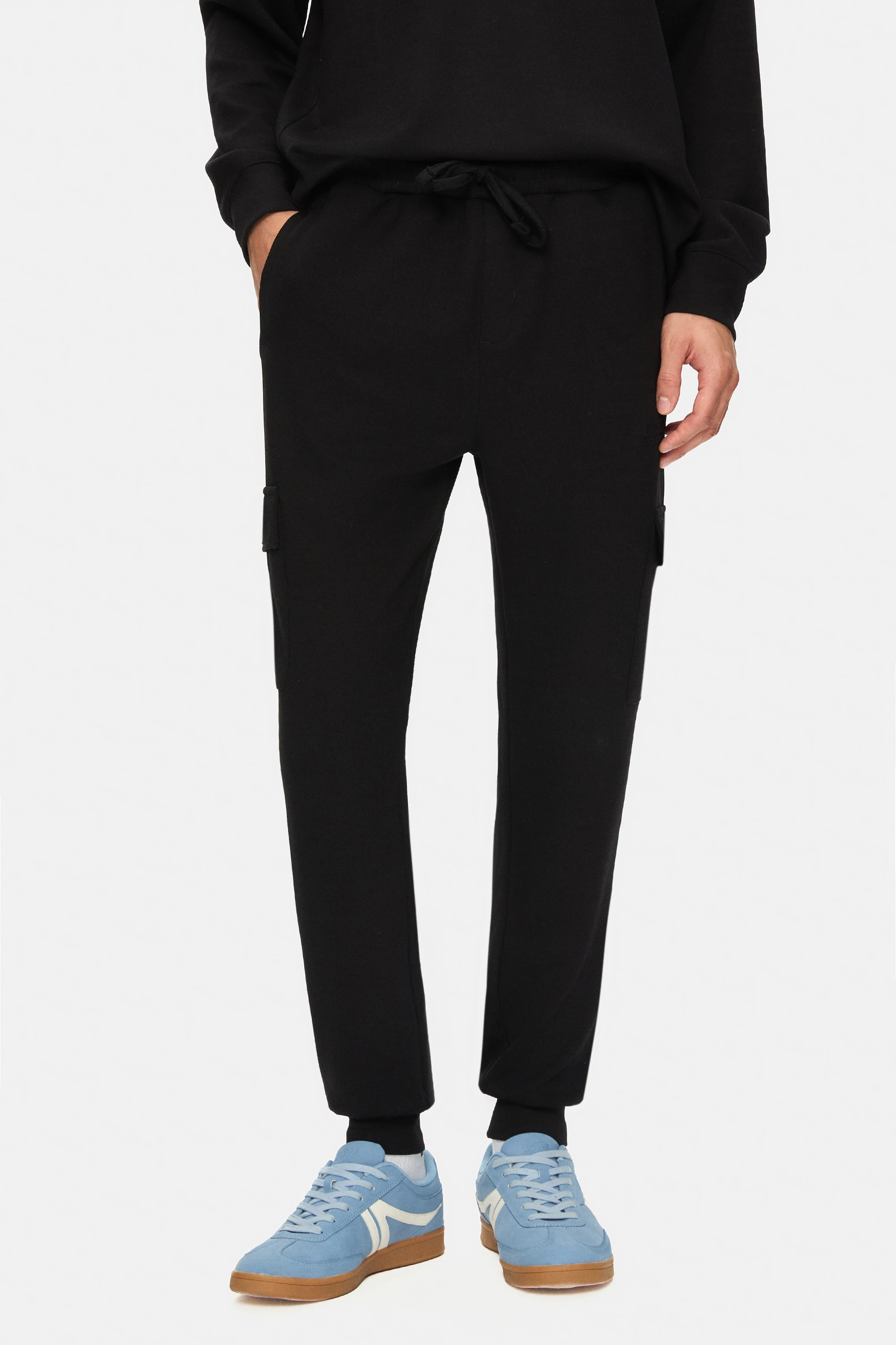 MACHADO-DALEY Siyah Gofre Baskılı Modal Kumaş Standard Fit Erkek Takım