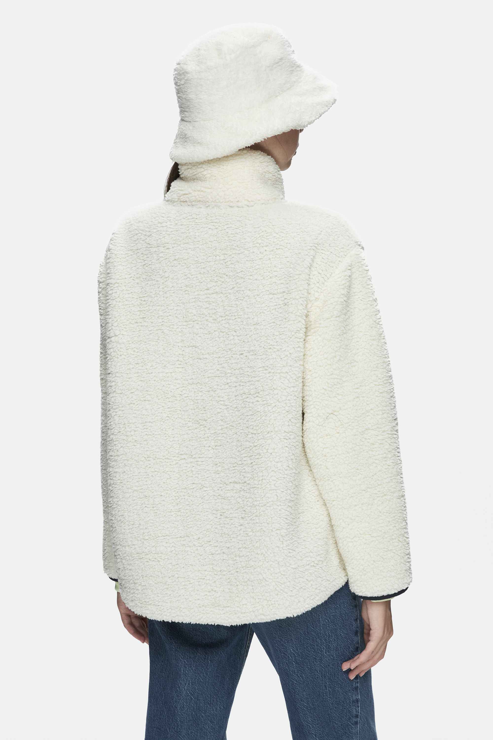 YUNA Bej Polar Standard Fit Kadın Ceket