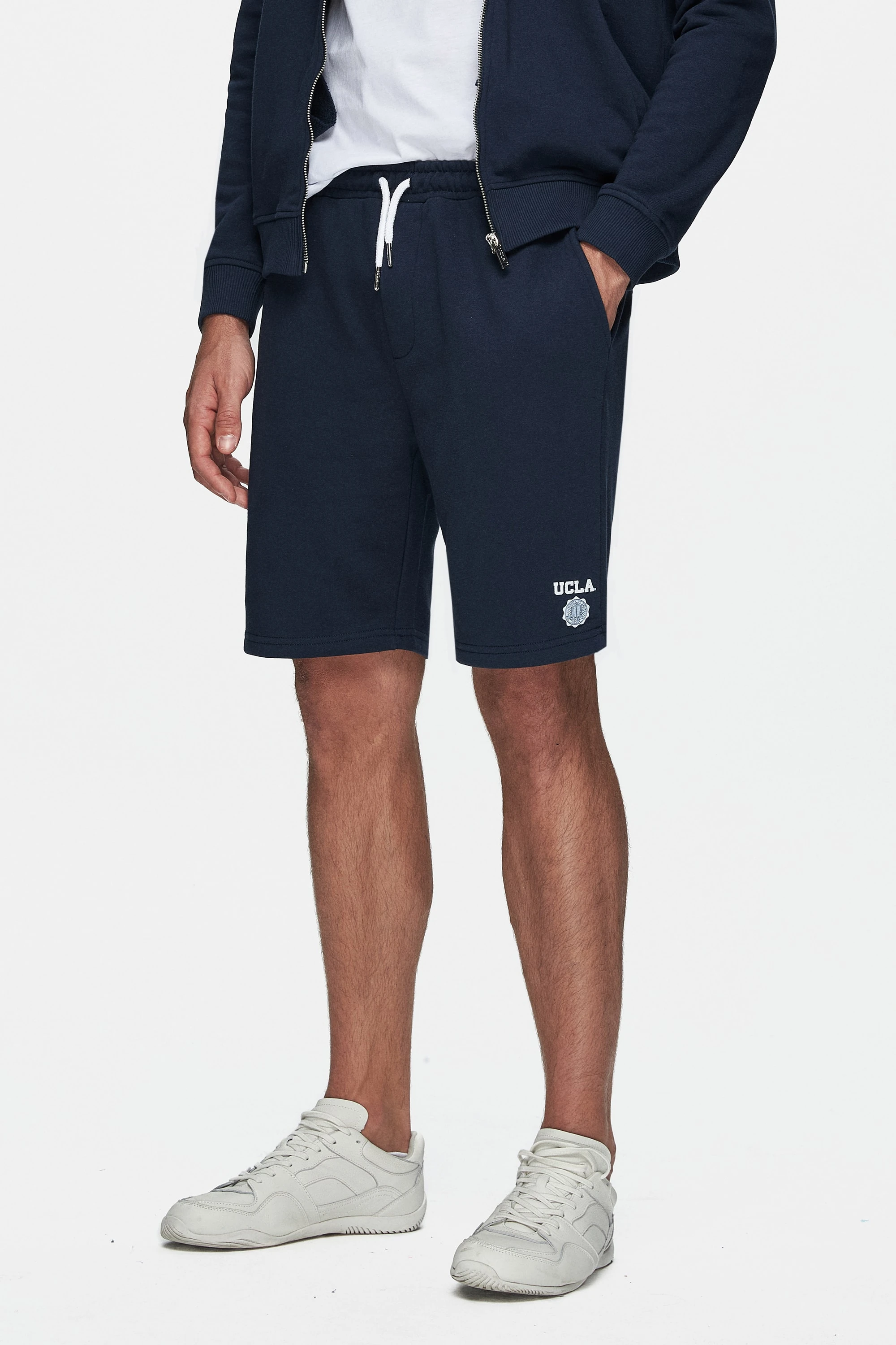 RANDY Lacivert Baskılı Standard Fit Erkek Örme Şort