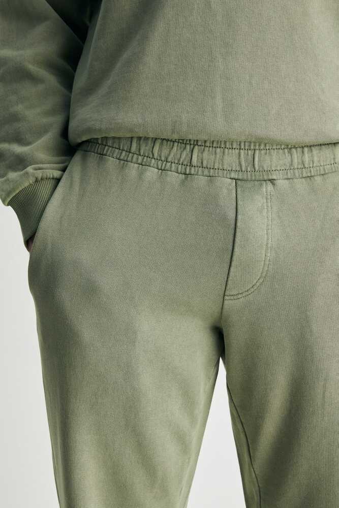 OLEG Yeşil Rahat Paça Nakışlı Standard Fit Erkek Eşofman Altı