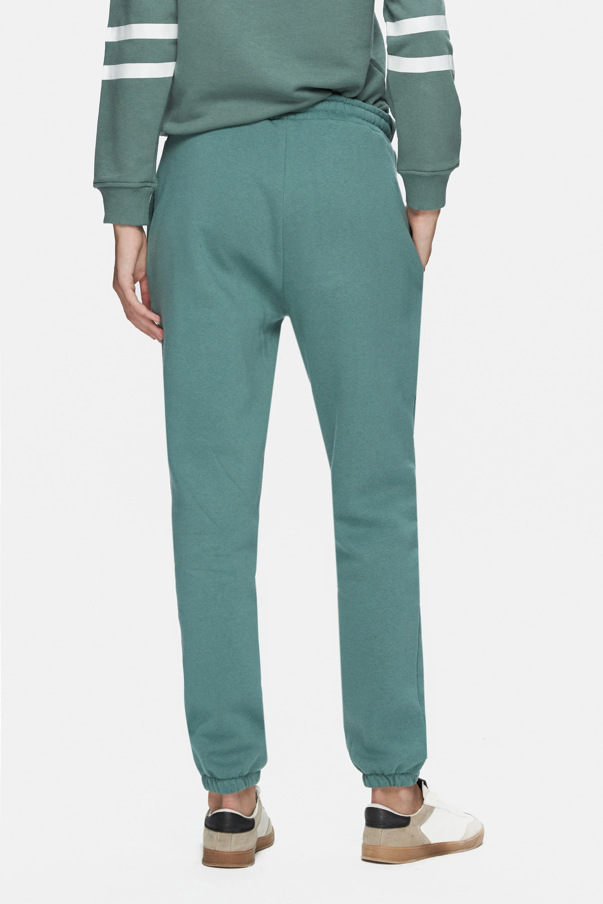 JULES Yeşil Rahat Paça Nakışlı Şardonlu Standard Fit Kadın Eşofman Altı