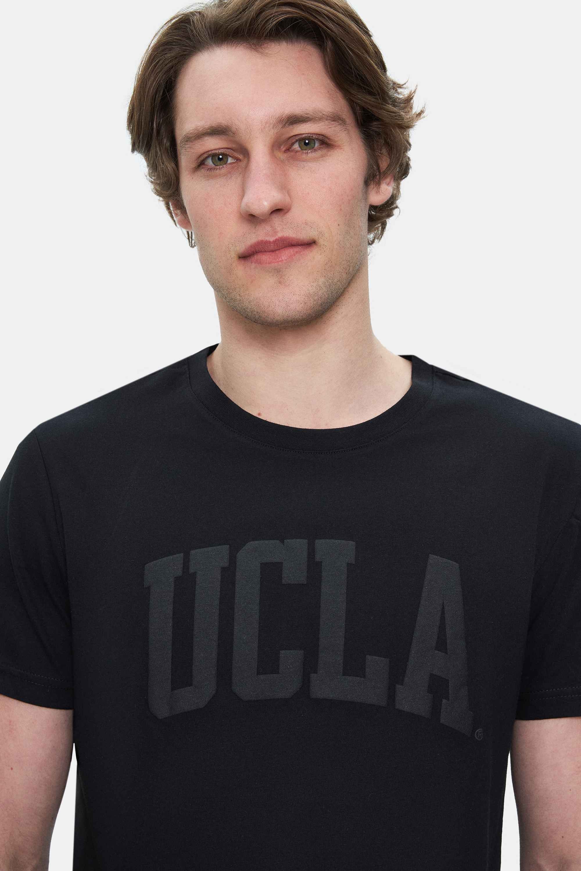 CULVER Siyah Bisiklet Yaka Baskılı Standard Fit Erkek Tshirt
