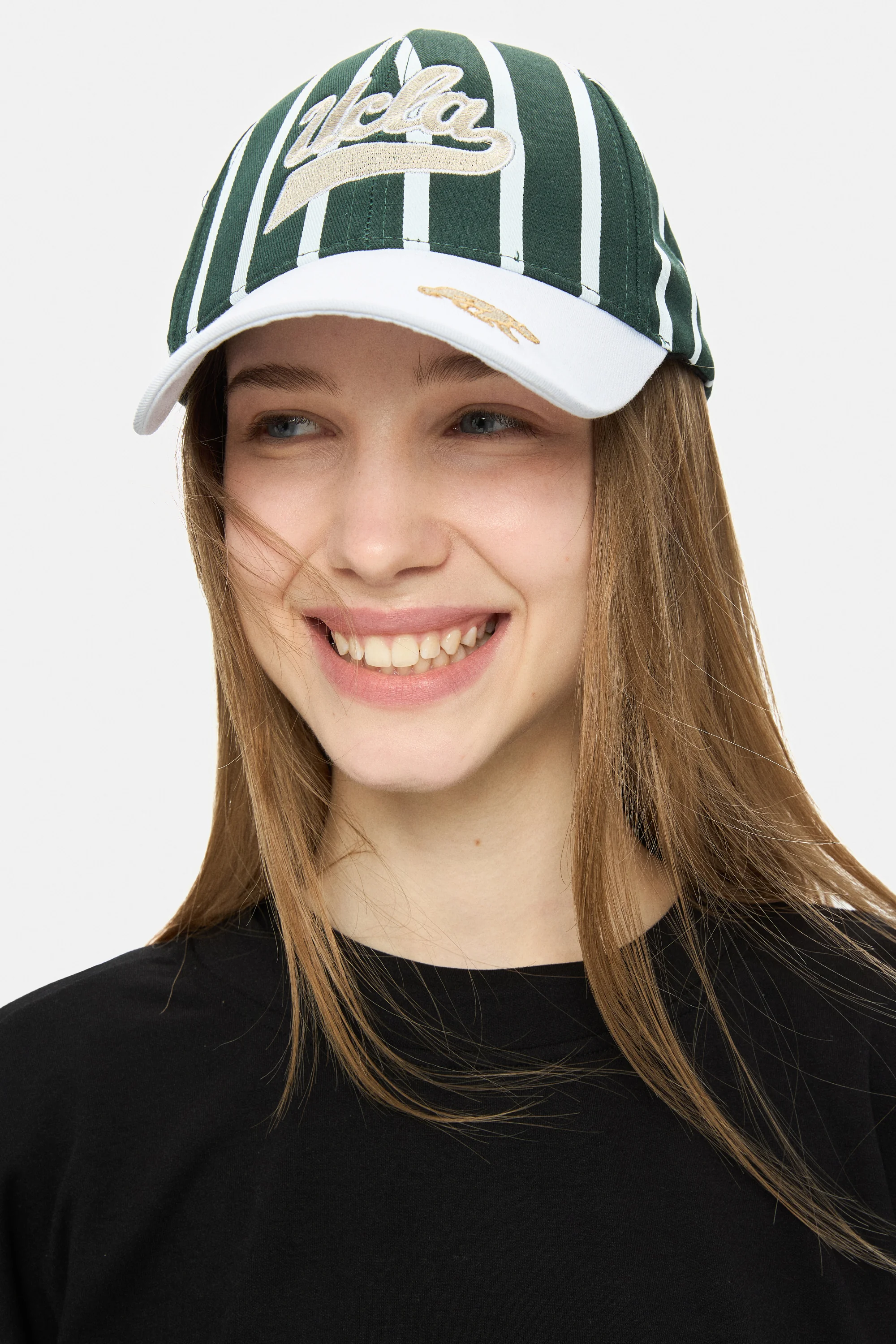 CHET Yeşil Baseball Cap Çizgili Nakışlı - Unisex Şapka