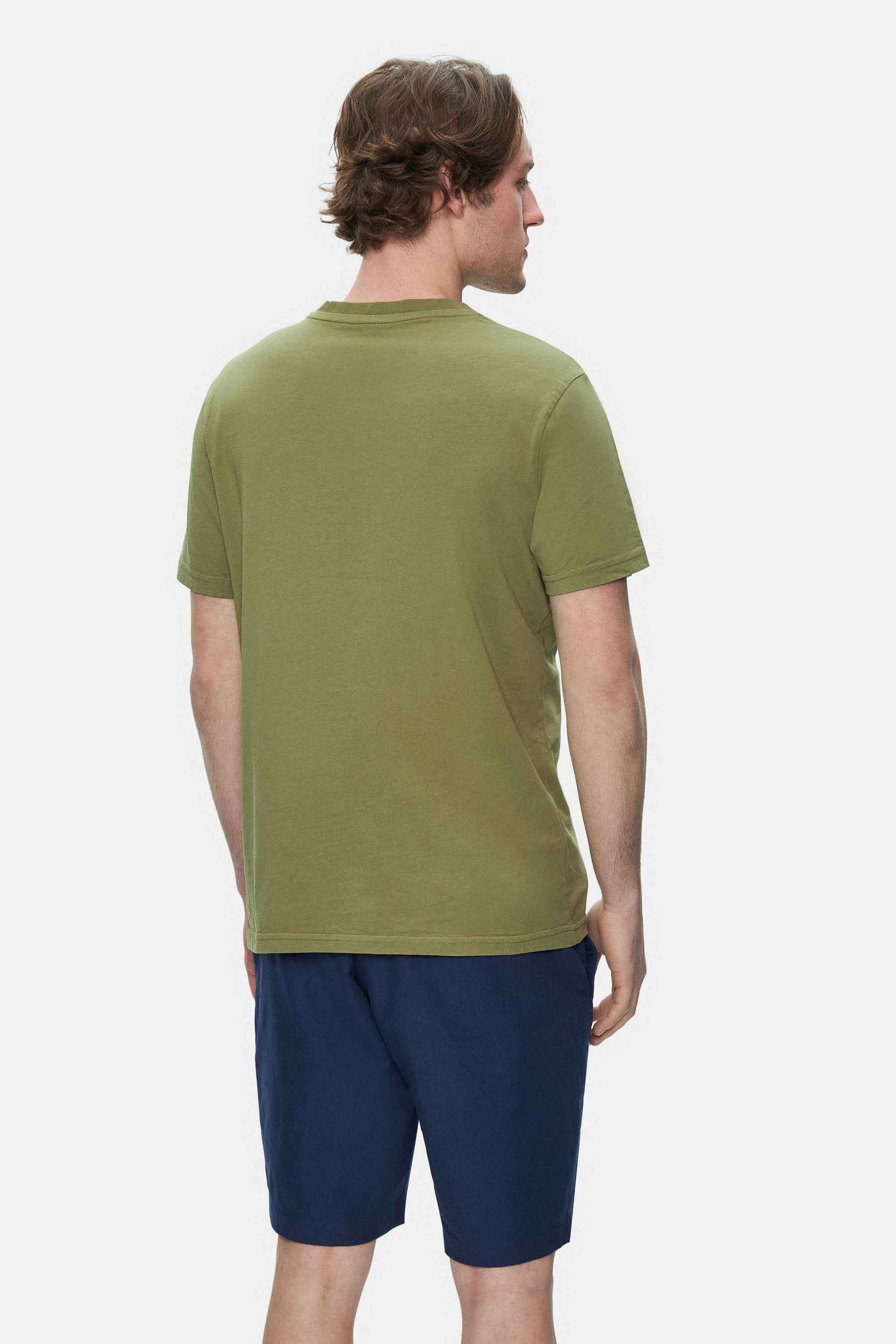 TATUM Haki Bisiklet Yaka Baskılı Standard Fit Erkek Tshirt