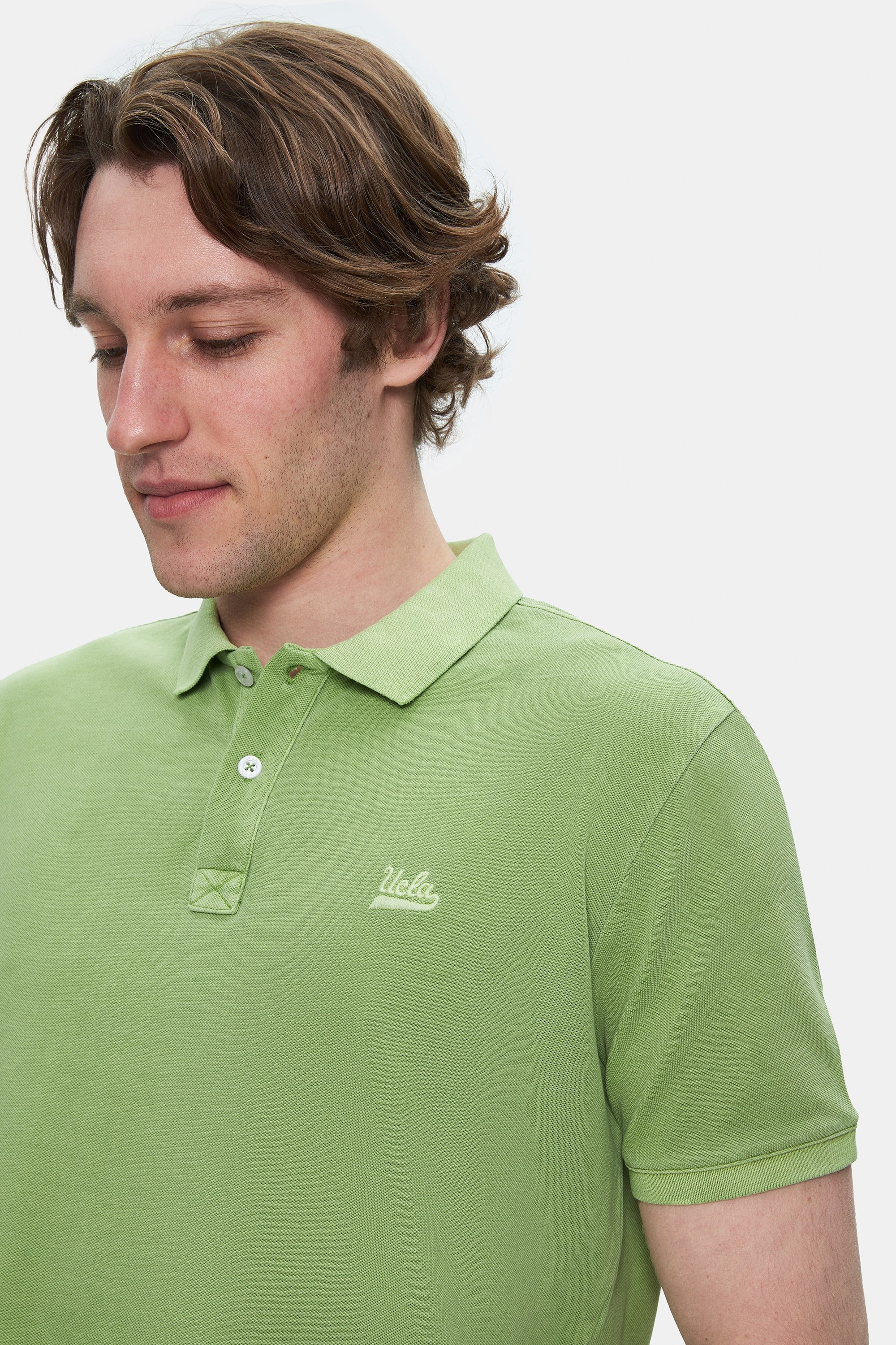 GERARD Yeşil Polo Yaka Nakışlı Standard Fit Erkek Tshirt