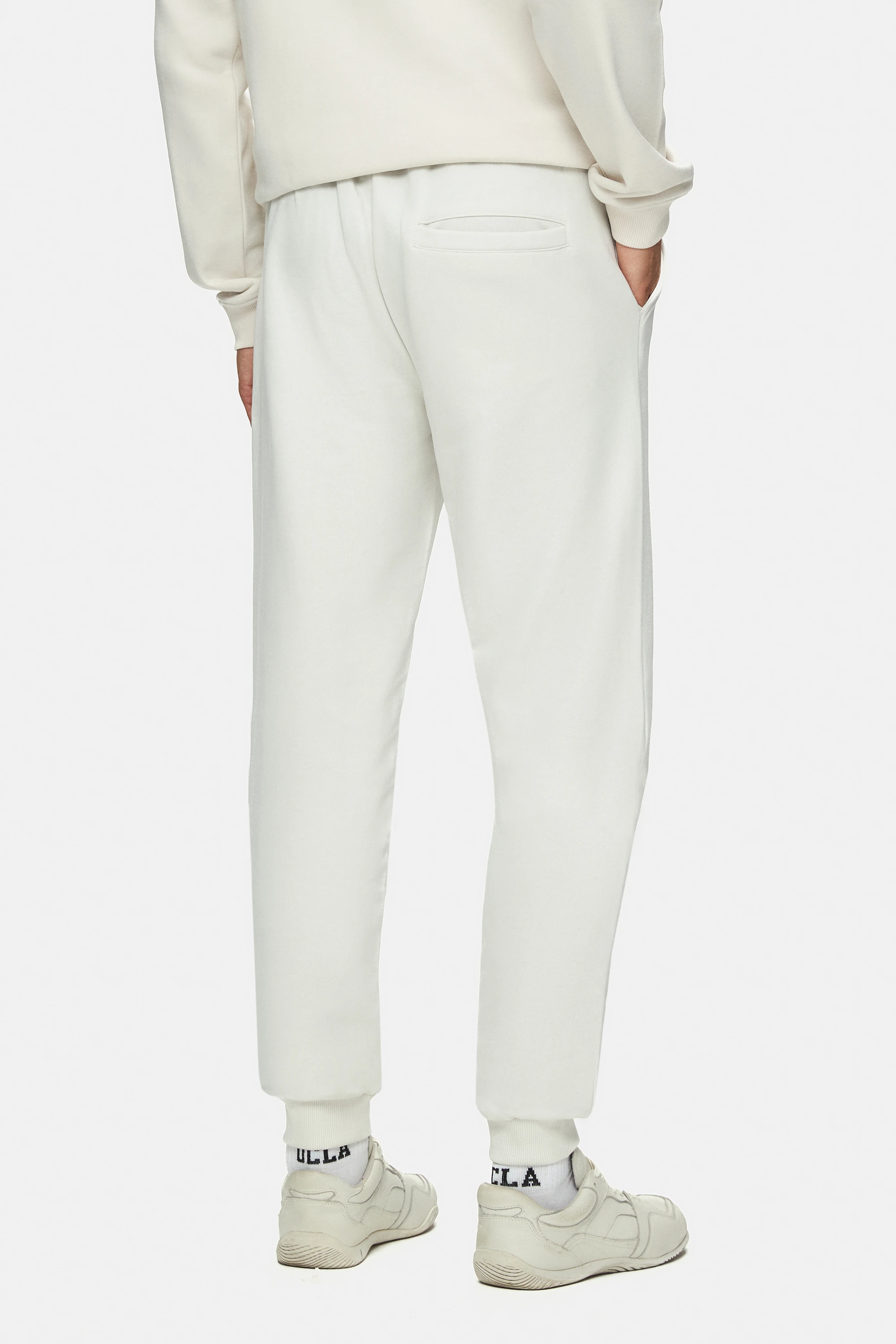 MADOC Kemik Rengi Daralan Kesim Paçası Lastikli Baskılı Standard Fit Erkek Eşofman Altı