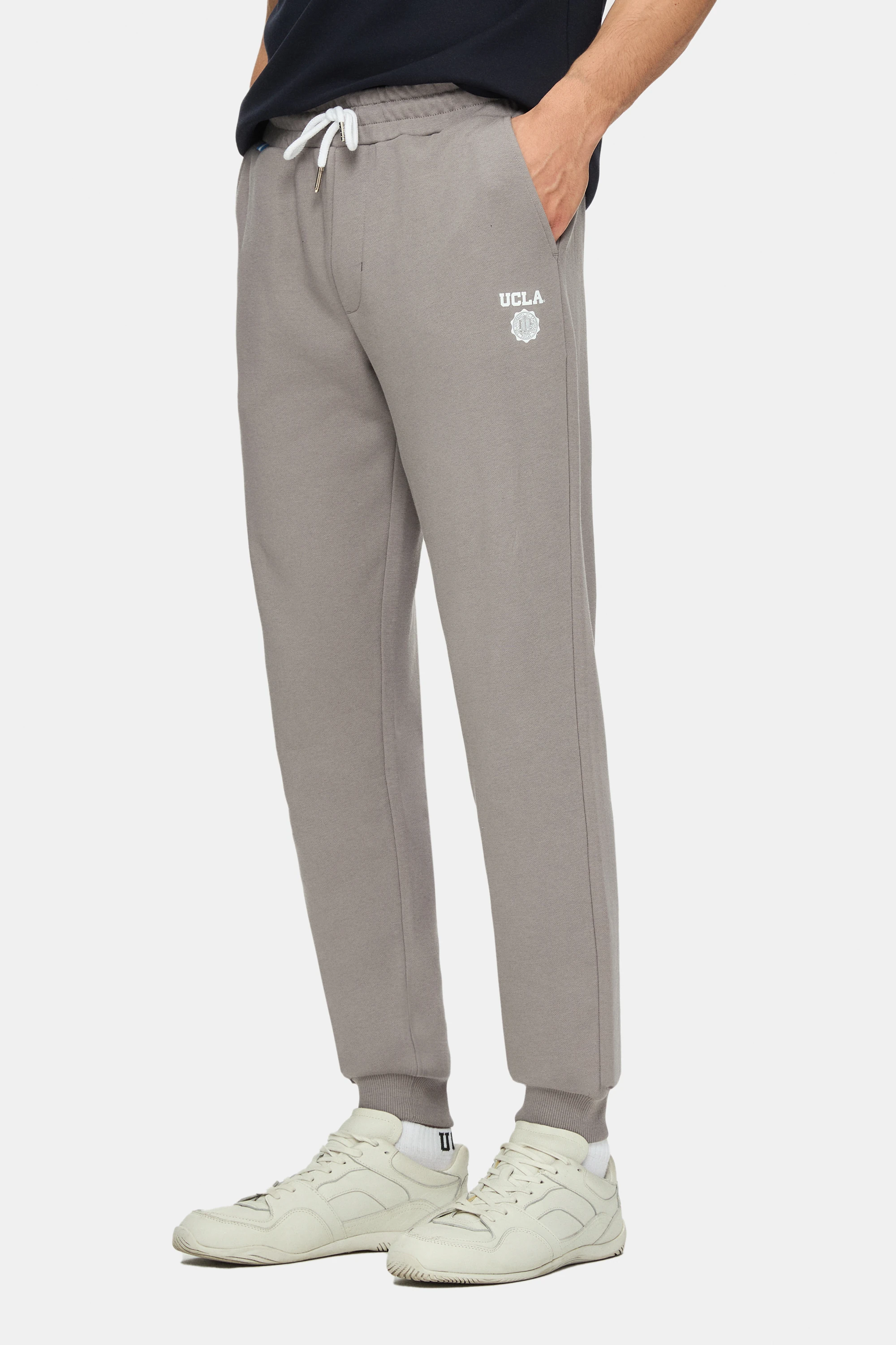 LUSKIN Grafit Daralan Kesim Paçası Lastikli Baskılı Standard Fit Erkek Eşofman Altı