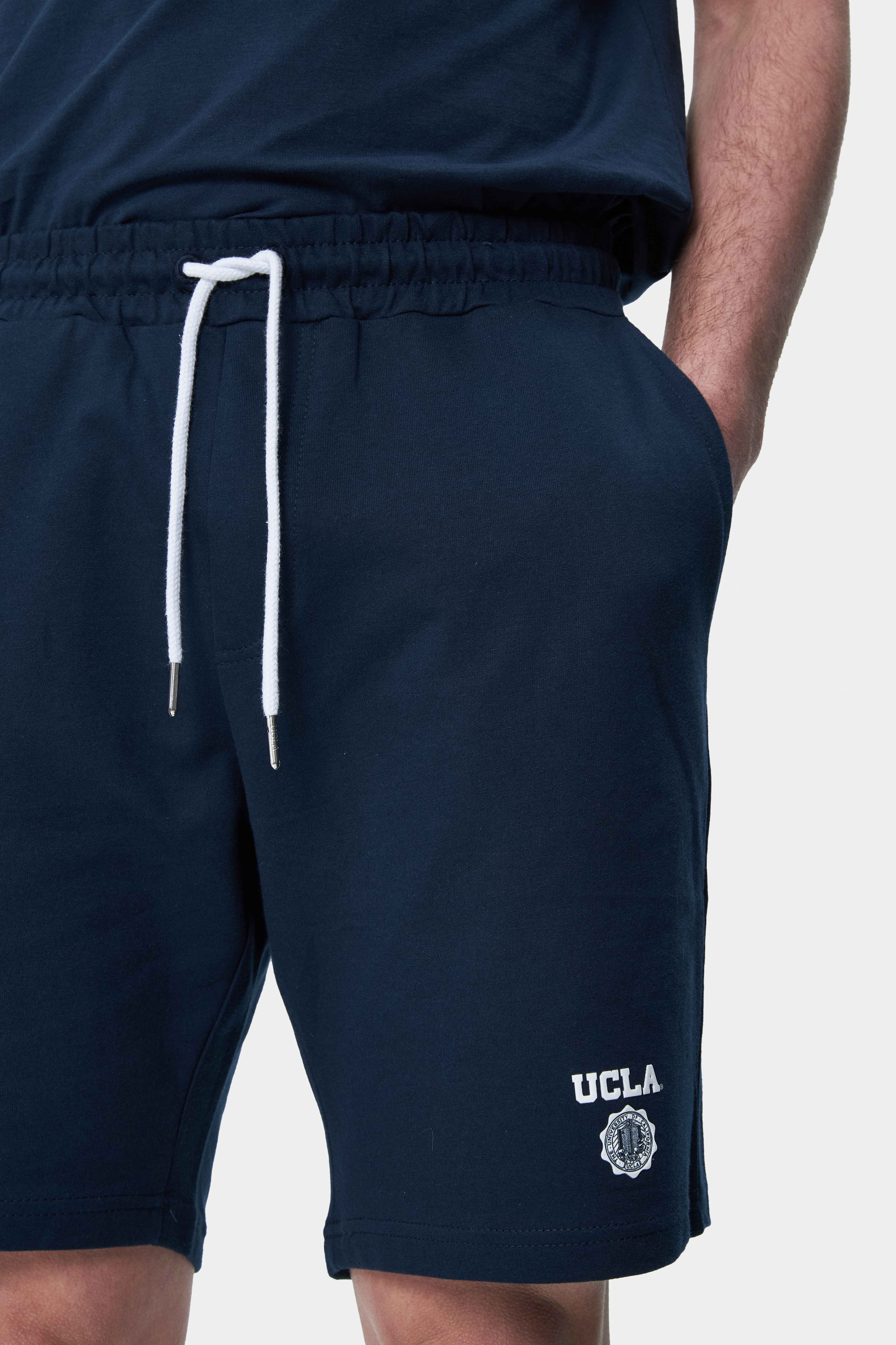 FOWLER Lacivert Baskılı Standard Fit Erkek Örme Şort