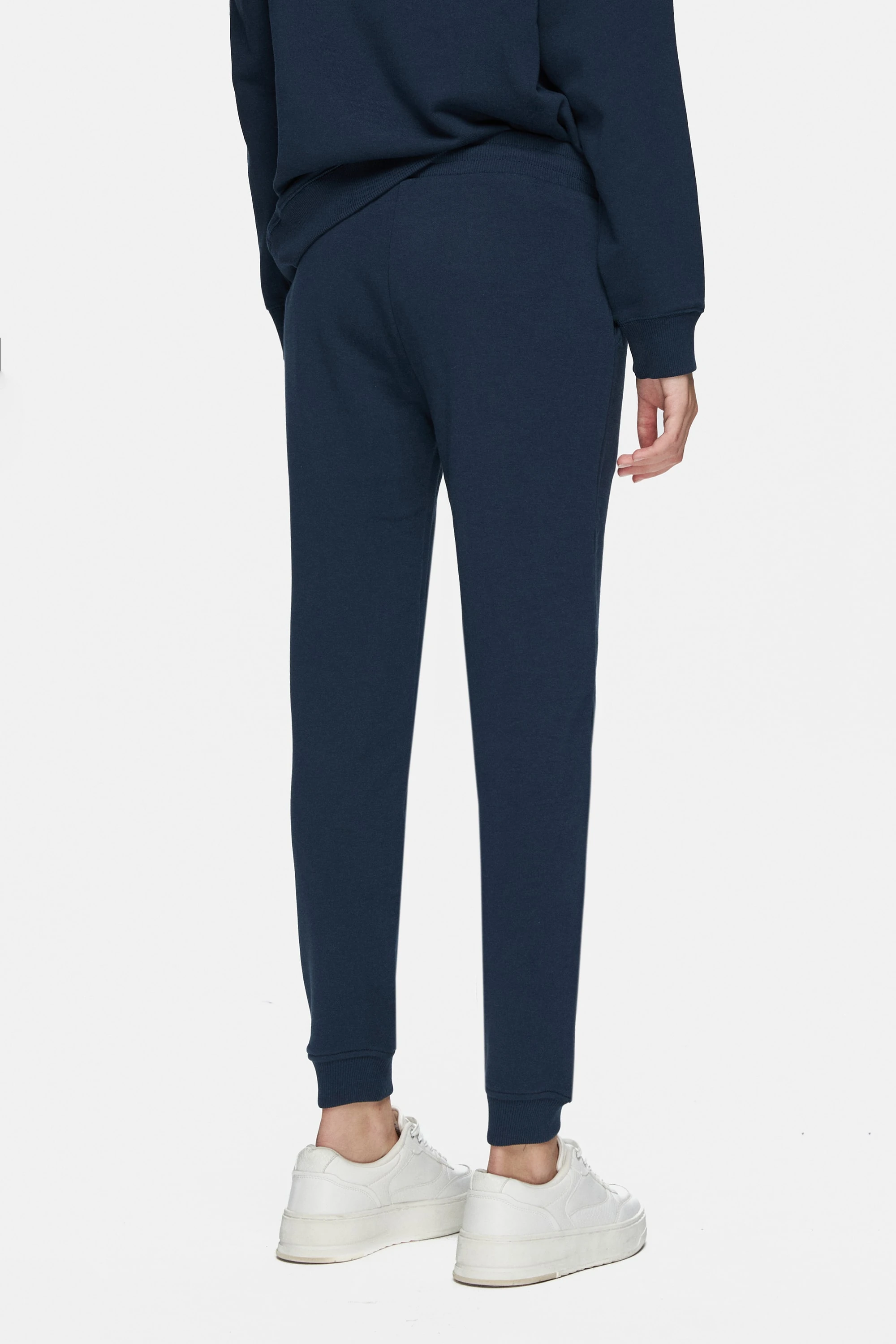 JATAVIA Lacivert Paçası Lastikli Nakışlı Standard Fit Kadın Eşofman Altı